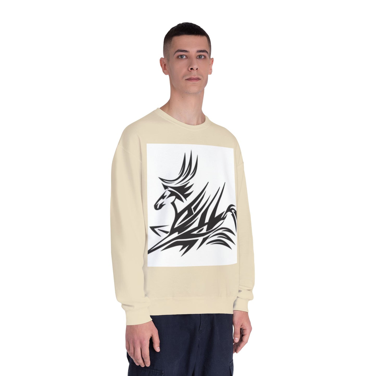 Trendy Tribal Design Unisex Crewneck Sweatshirt - Perfect for Casual Wear & Gifting