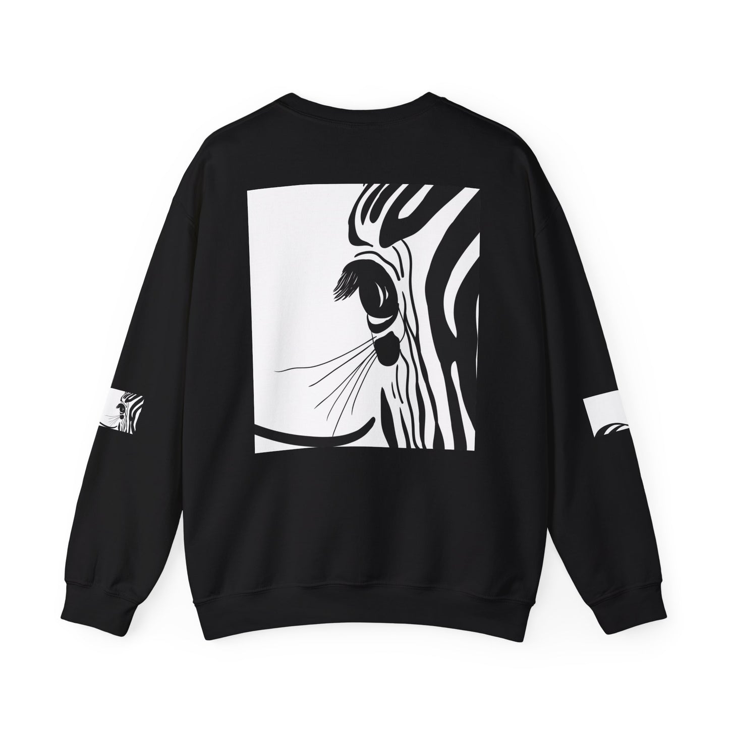 Artistically Designed Zebra Crewneck Sweatshirt - Perfect for Nature Lovers
