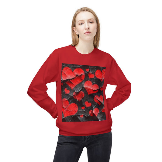 Heart Pattern Unisex Crewneck Sweatshirt - Cozy and Stylish Love-Themed Apparel