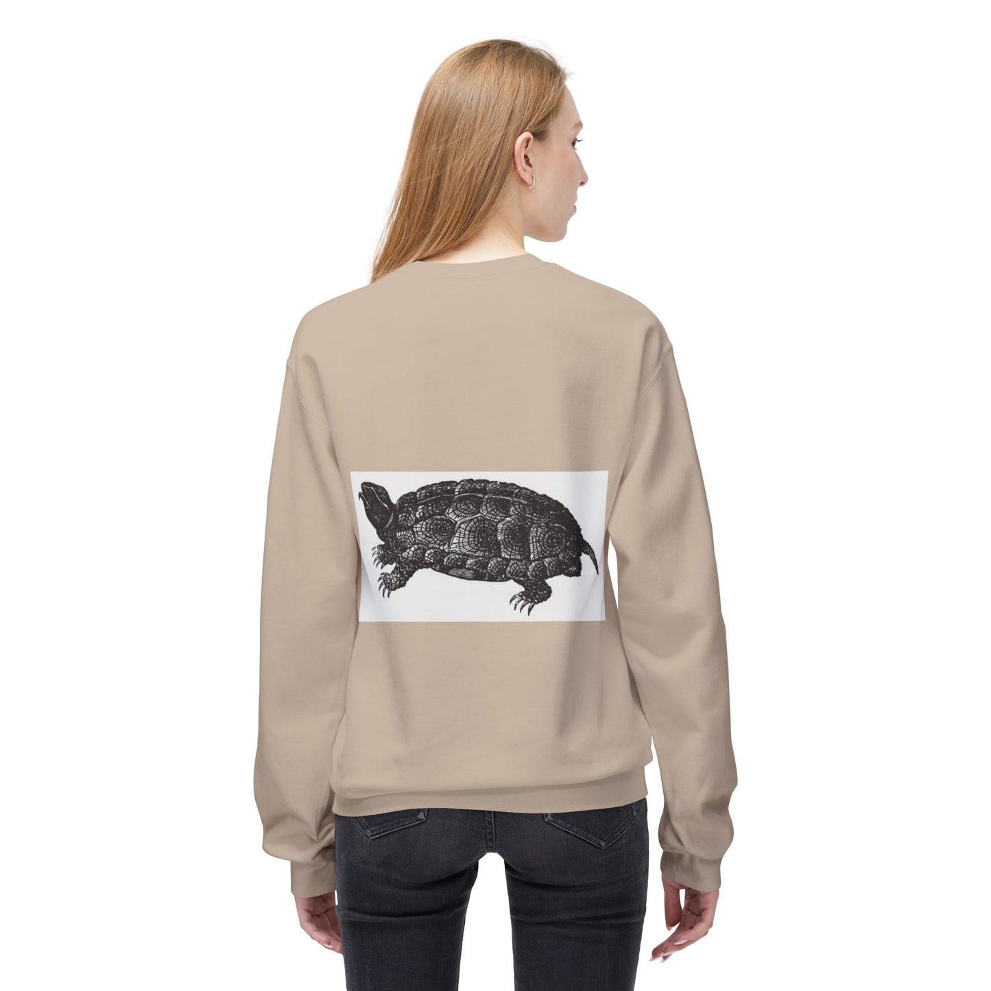 Turtle Design Unisex Fleece Crewneck Sweatshirt - Chill Vibes, Perfect Gift for Nature Lovers