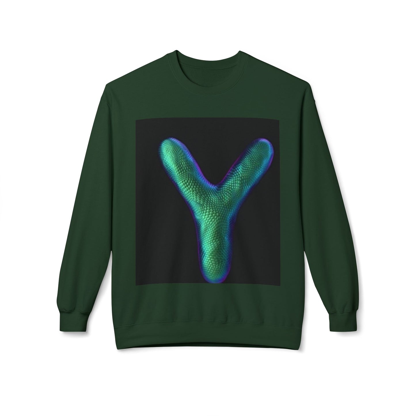 Unisex Y Graphic Fleece Crewneck Sweatshirt - Cozy Modern Style