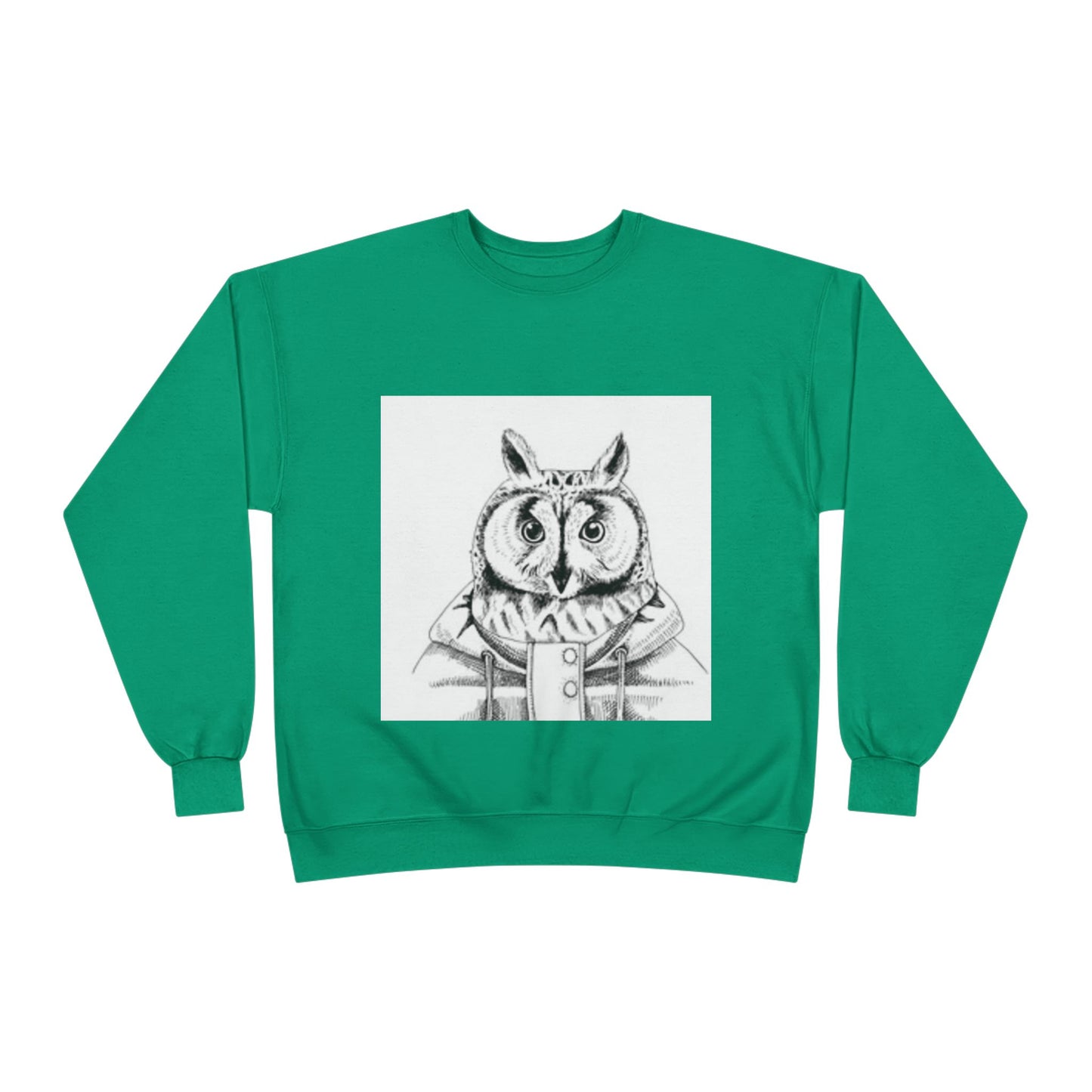 Whimsical Owl Eco-Friendly Crewneck Sweatshirt - Unisex