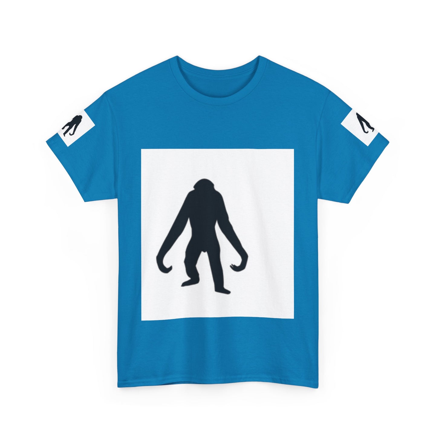 Unisex Heavy Cotton Tee - Bold Monkey Silhouette Tee for Animal Lovers