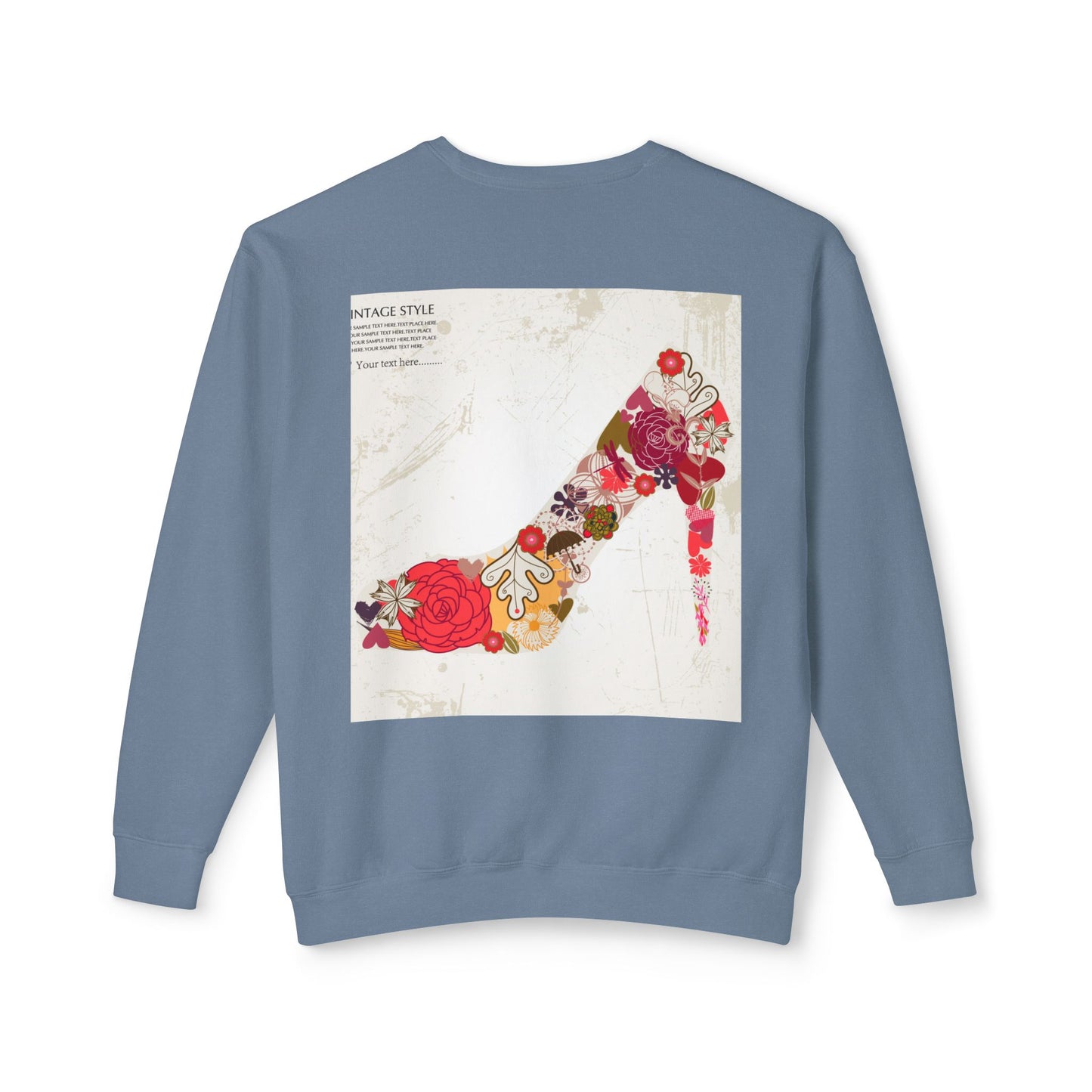 Vintage Floral High Heel Unisex Crewneck Sweatshirt | Stylish & Comfortable
