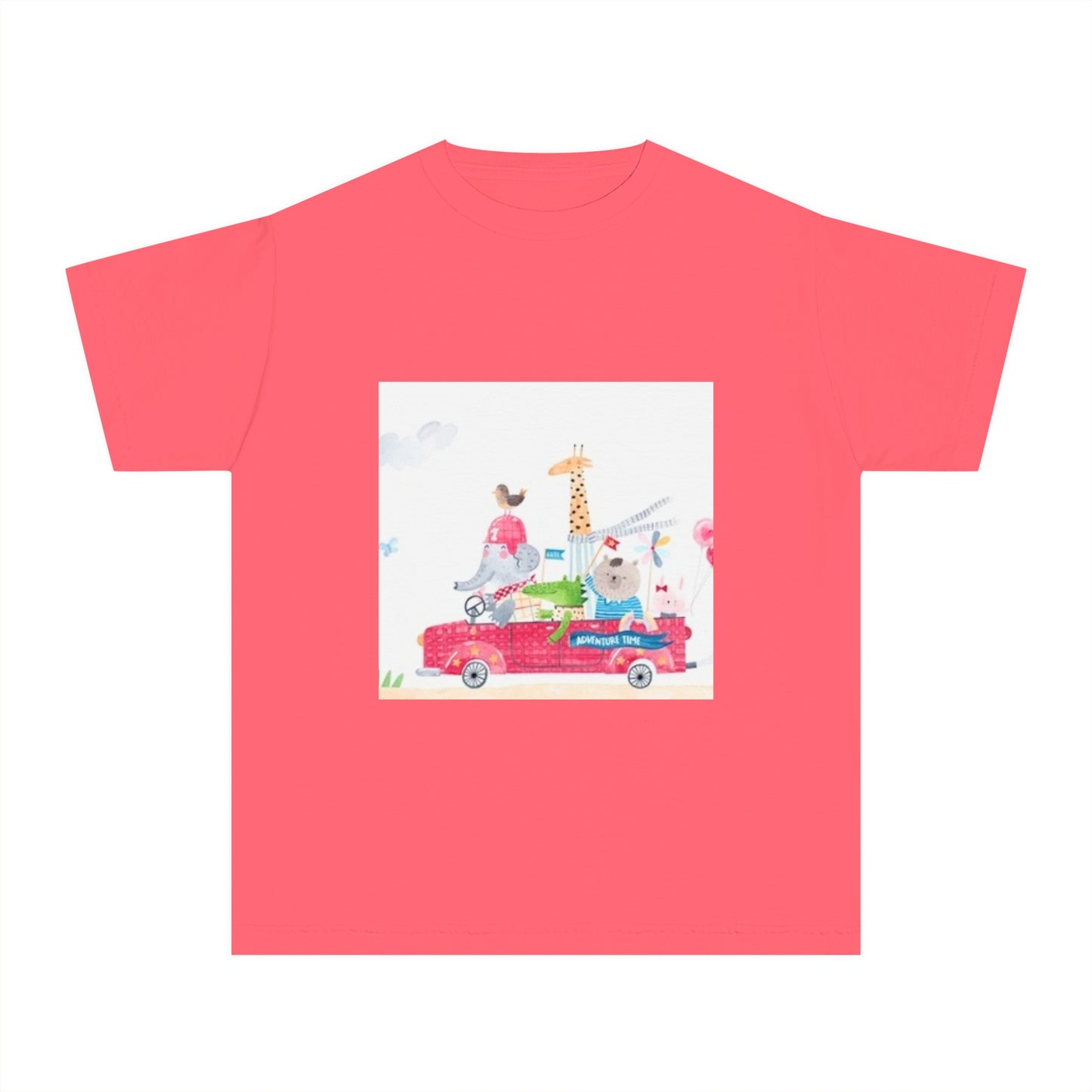 Fun Animal Adventure Youth Midweight Tee - Colorful Kids Tee for Playtime