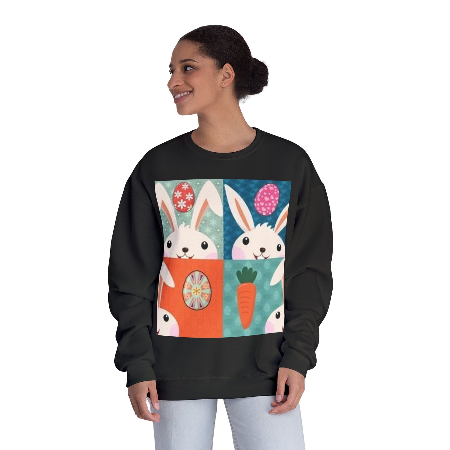 Cute Easter Bunny Sweatshirt - Unisex Crewneck for Spring Celebrations