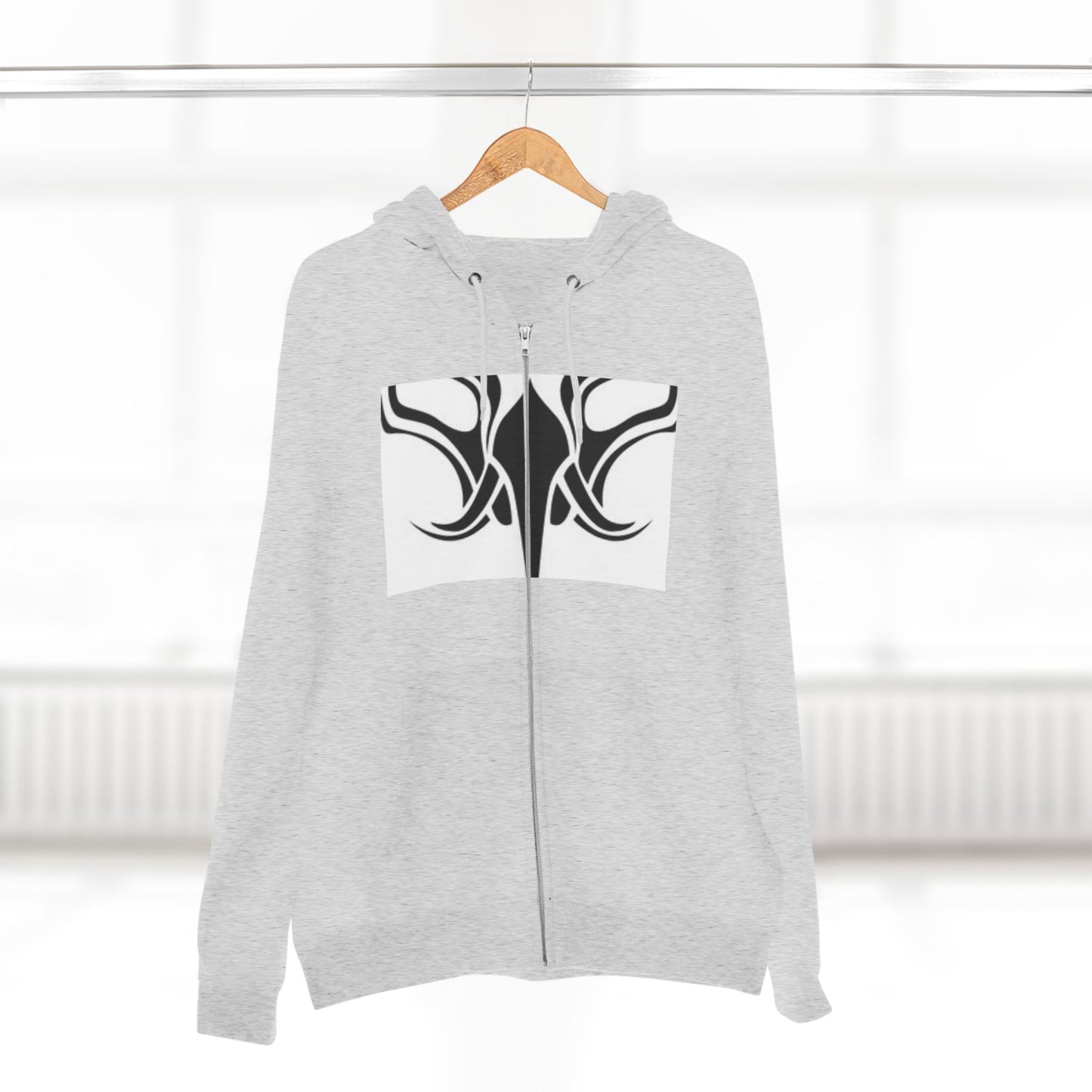 Tribal Design Unisex Zip Hoodie - Stylish & Versatile Outdoor Wear