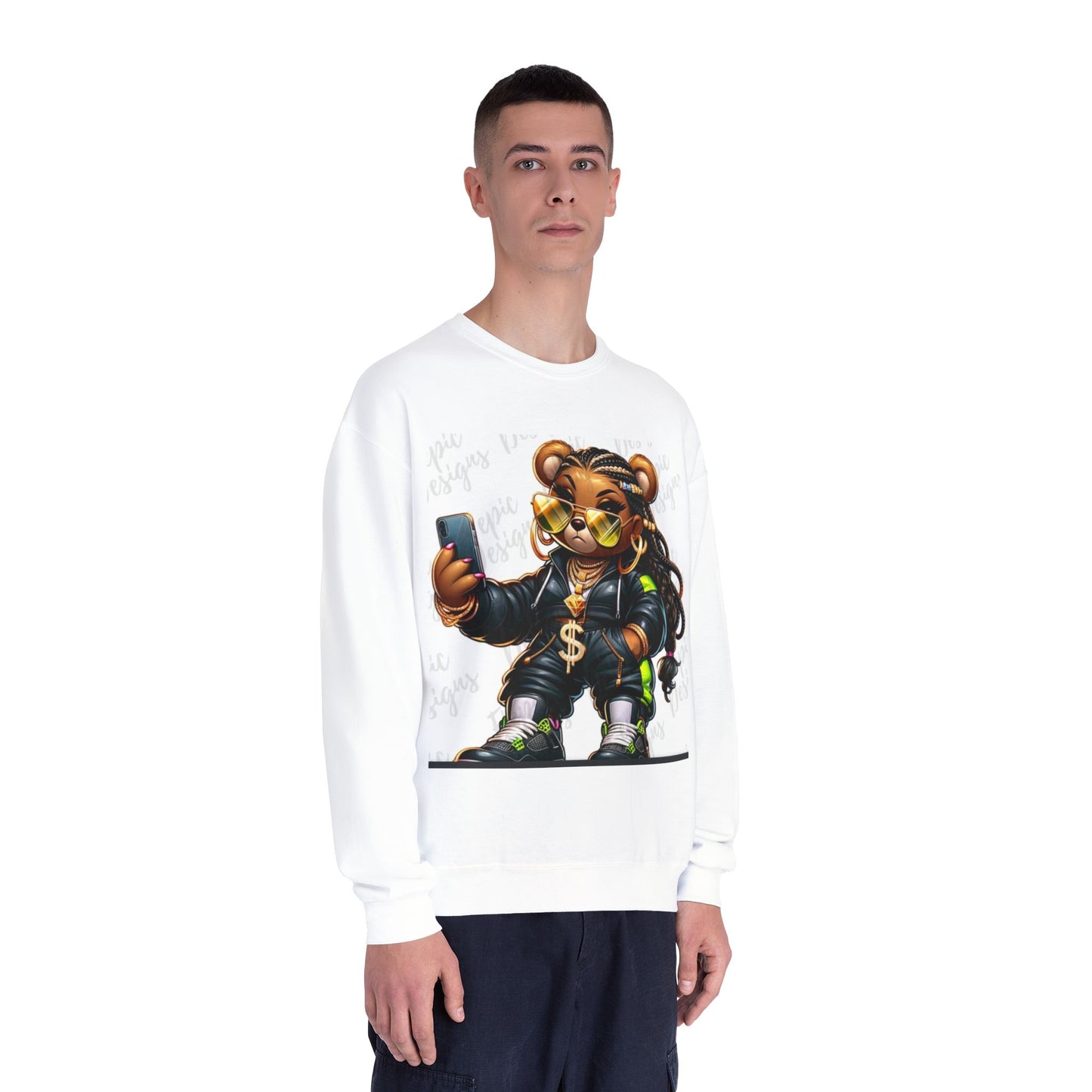 Street Style Bear Crewneck Sweatshirt - Unisex Urban Fashion
