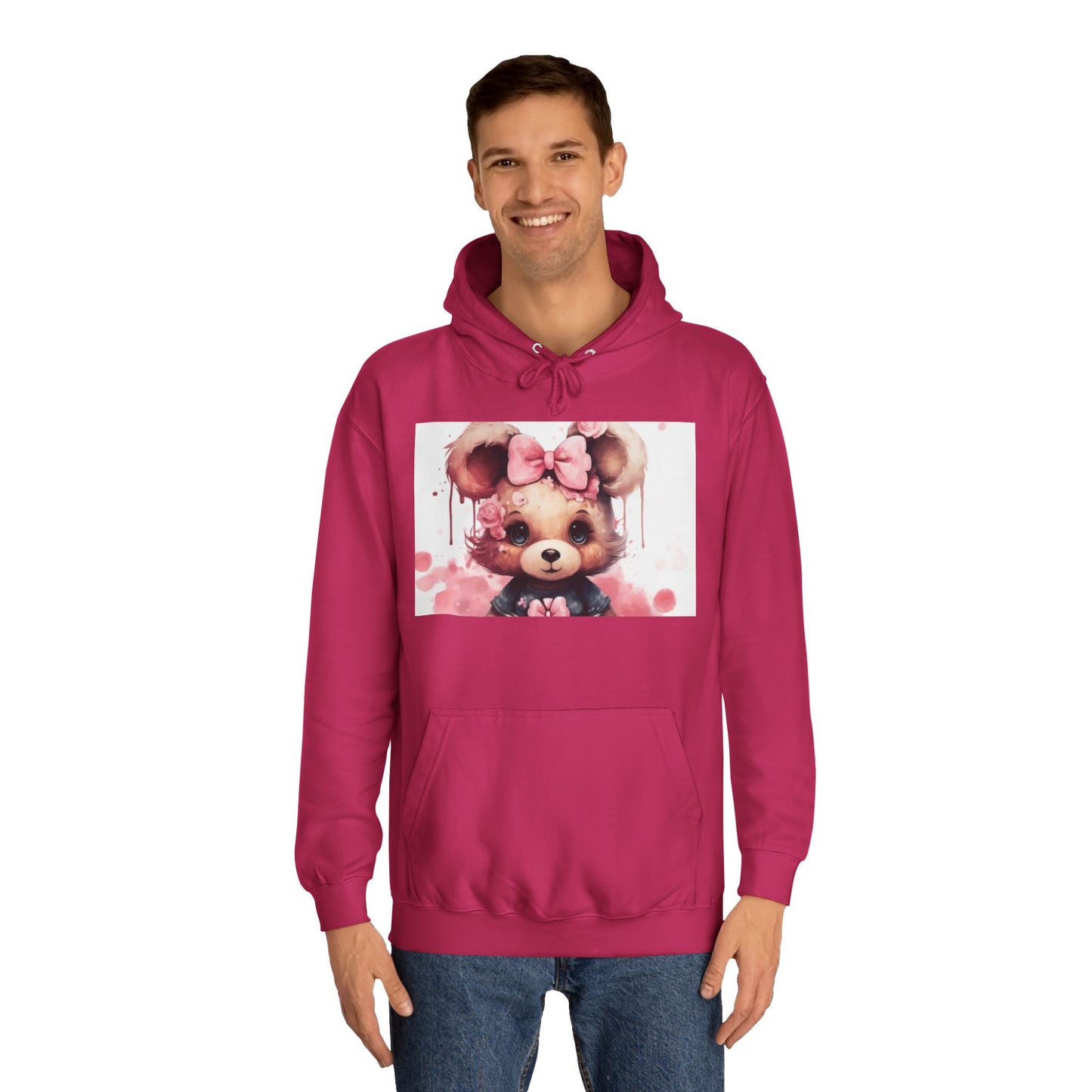 Unisex College Hoodie - Bold Graphic Design for Trendy Campus Style