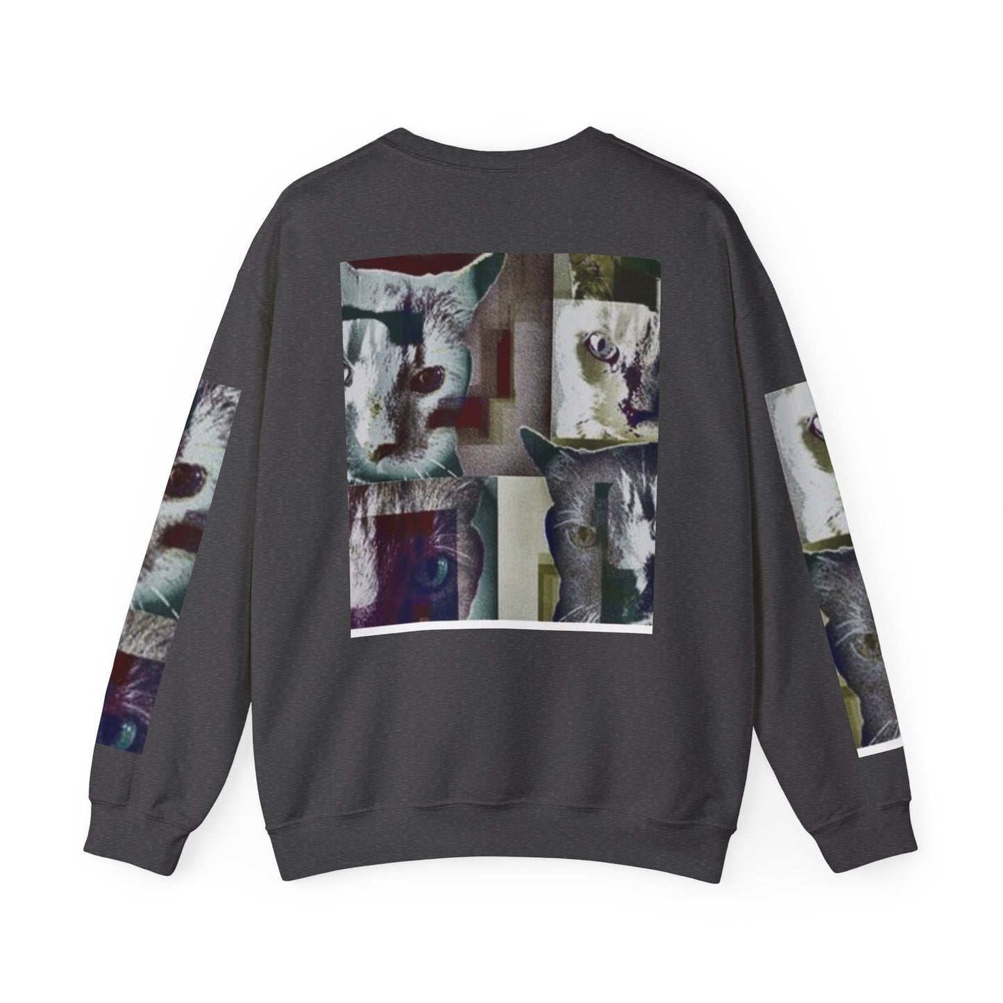Cozy Cat Lover Crewneck Sweatshirt - Artistic Feline Design