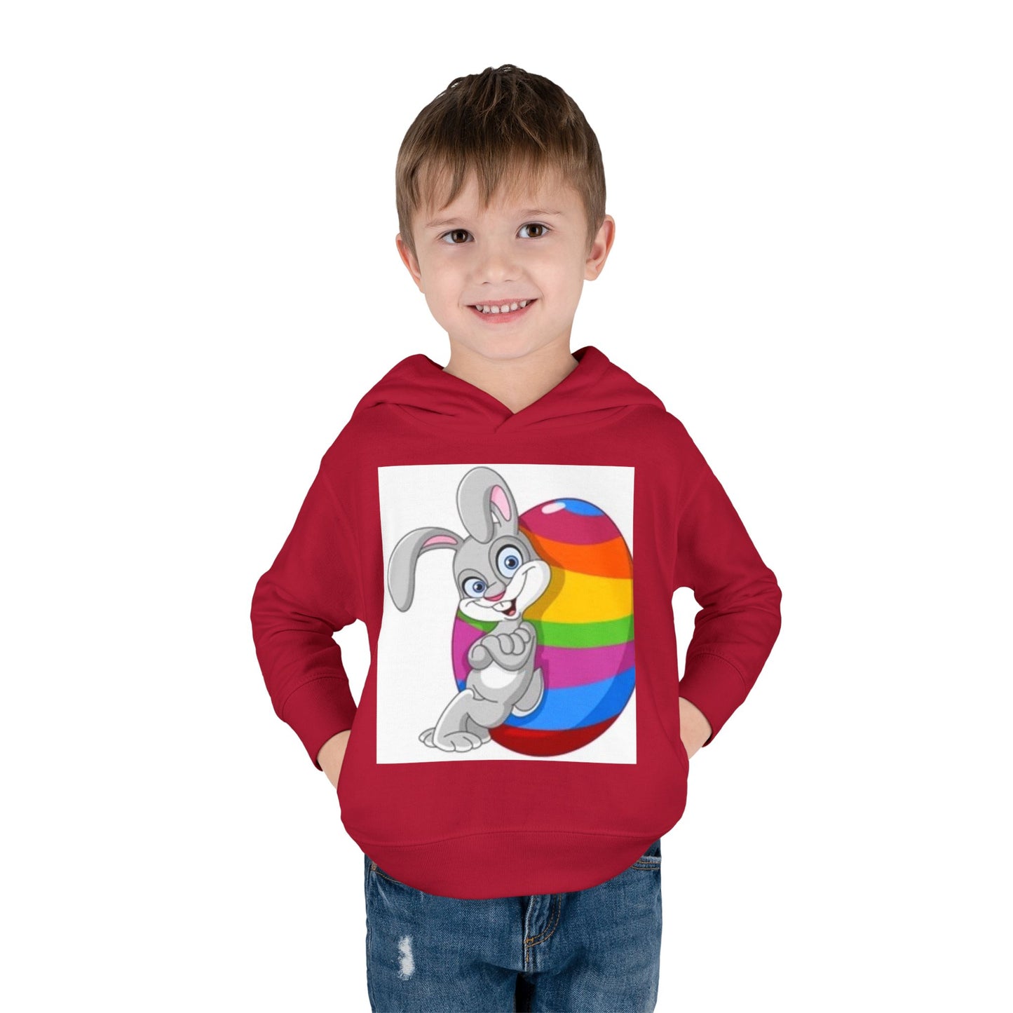 Colorful Easter Bunny Toddler Pullover Hoodie