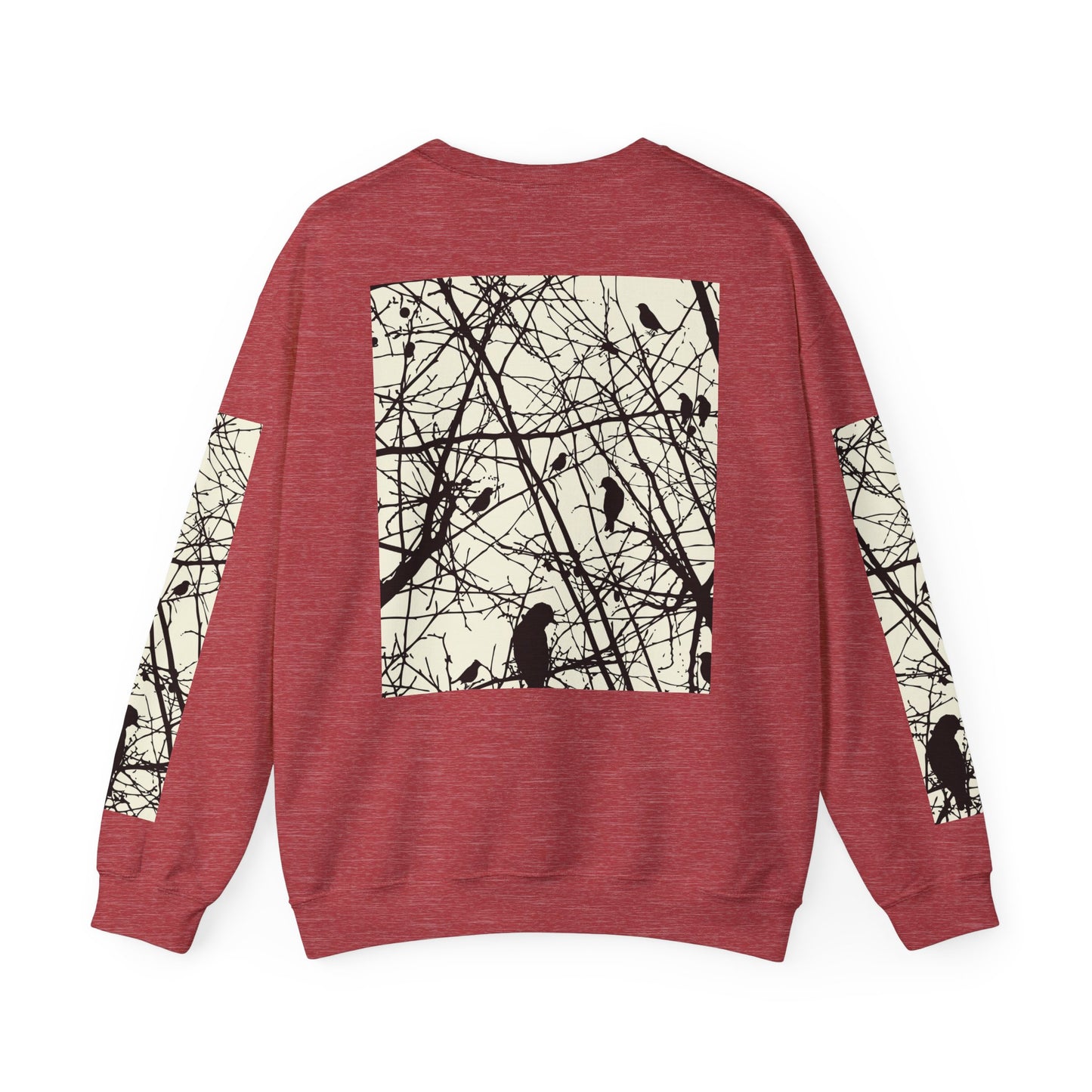 Nature-Inspired Unisex Crewneck Sweatshirt with Bird Print