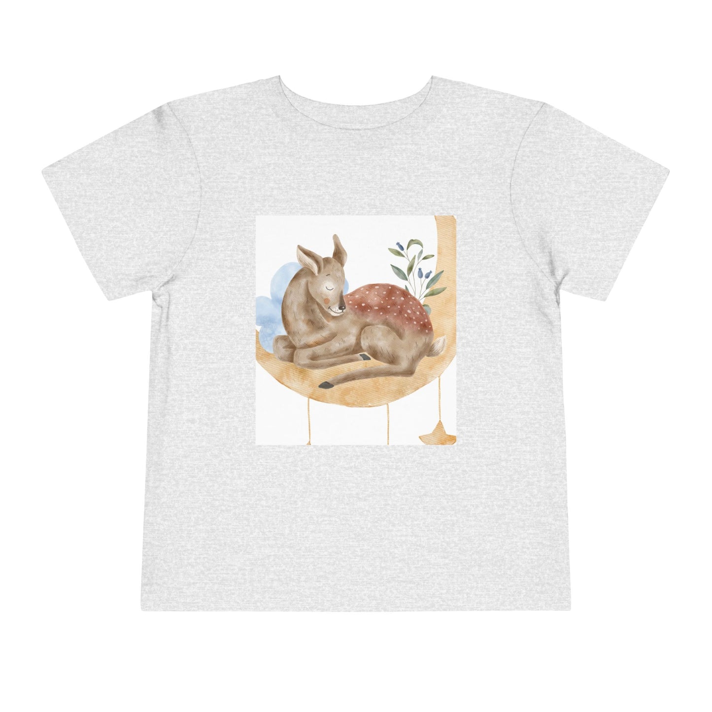 Whimsical Fawn Toddler Tee - Cute Short Sleeve Shirt for Kids