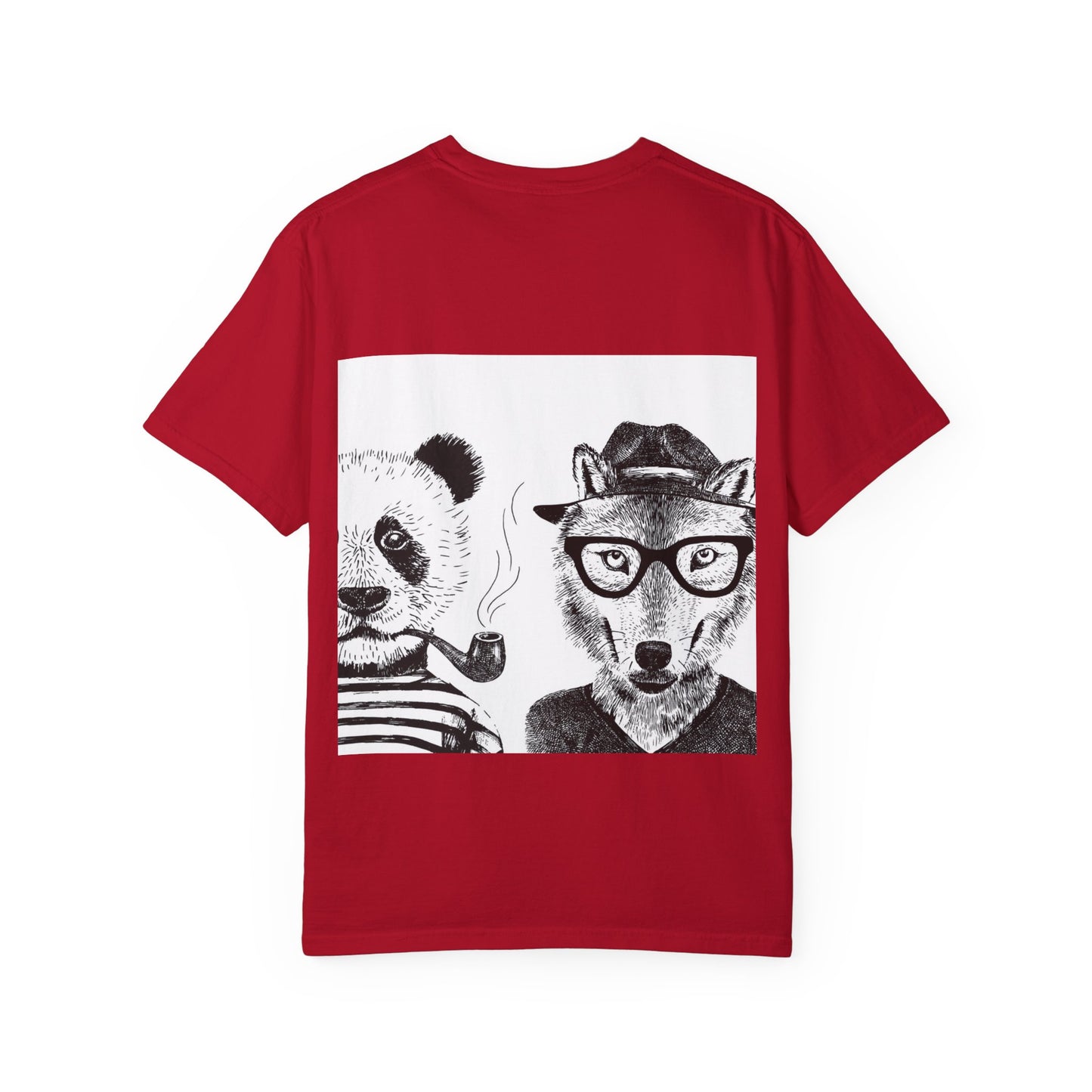 Whimsical Animals Graphic T-Shirt - Cool Fox & Panda Design
