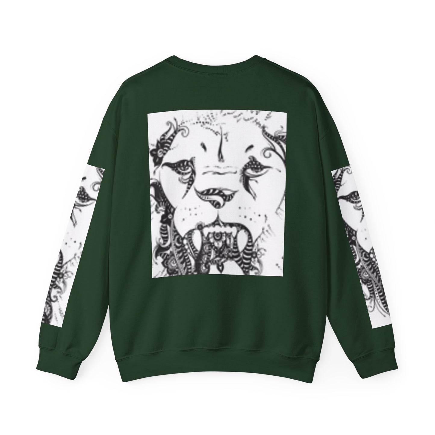 Wild Spirit Lion Graphic Crewneck Sweatshirt | Unisex Heavy Blend