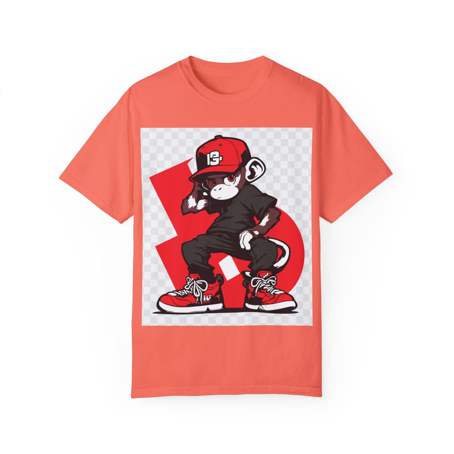 Cool Graffiti Monkey Unisex Garment-Dyed T-Shirt