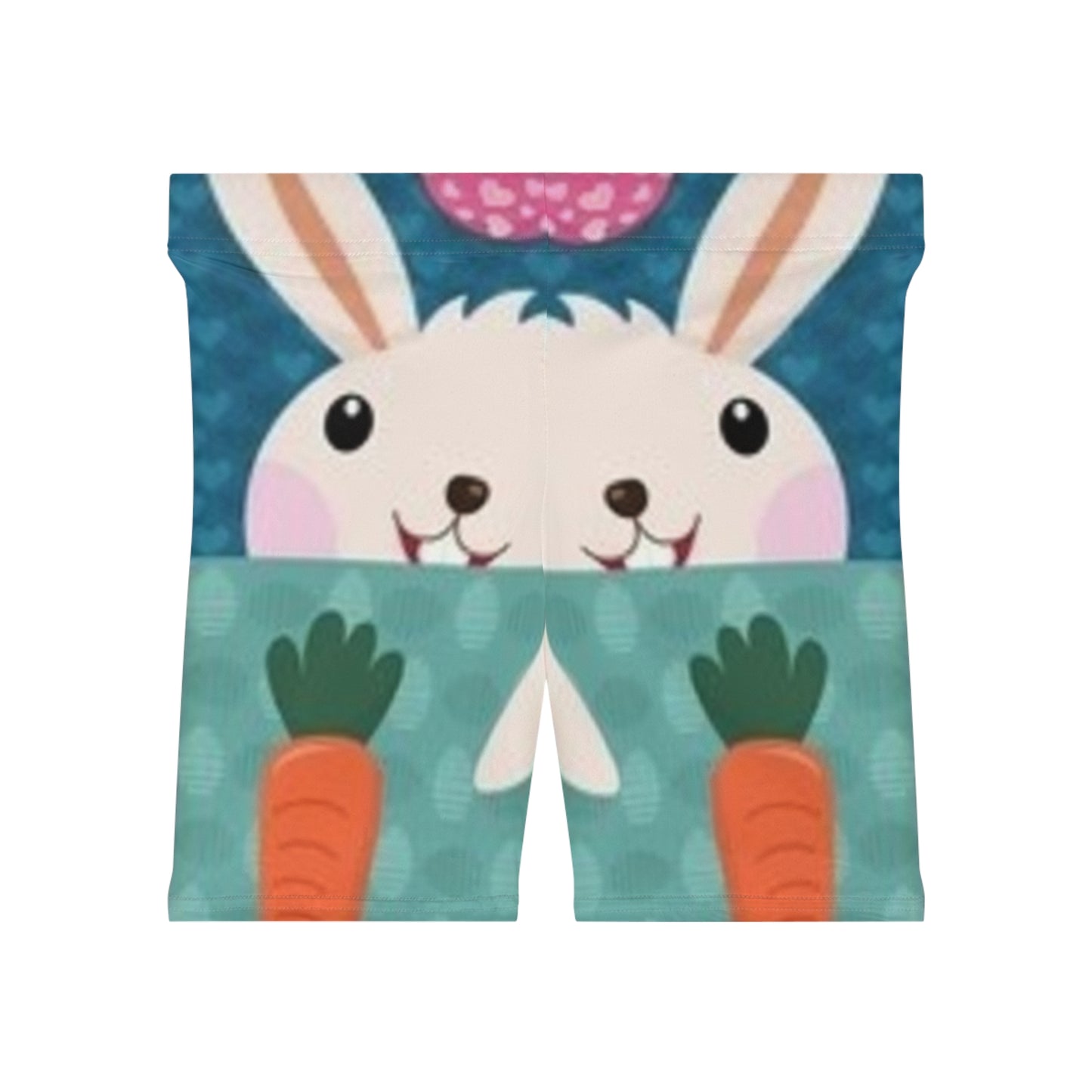 Cute Bunny Women's Biker Shorts - Fun Spring & Easter Activewear