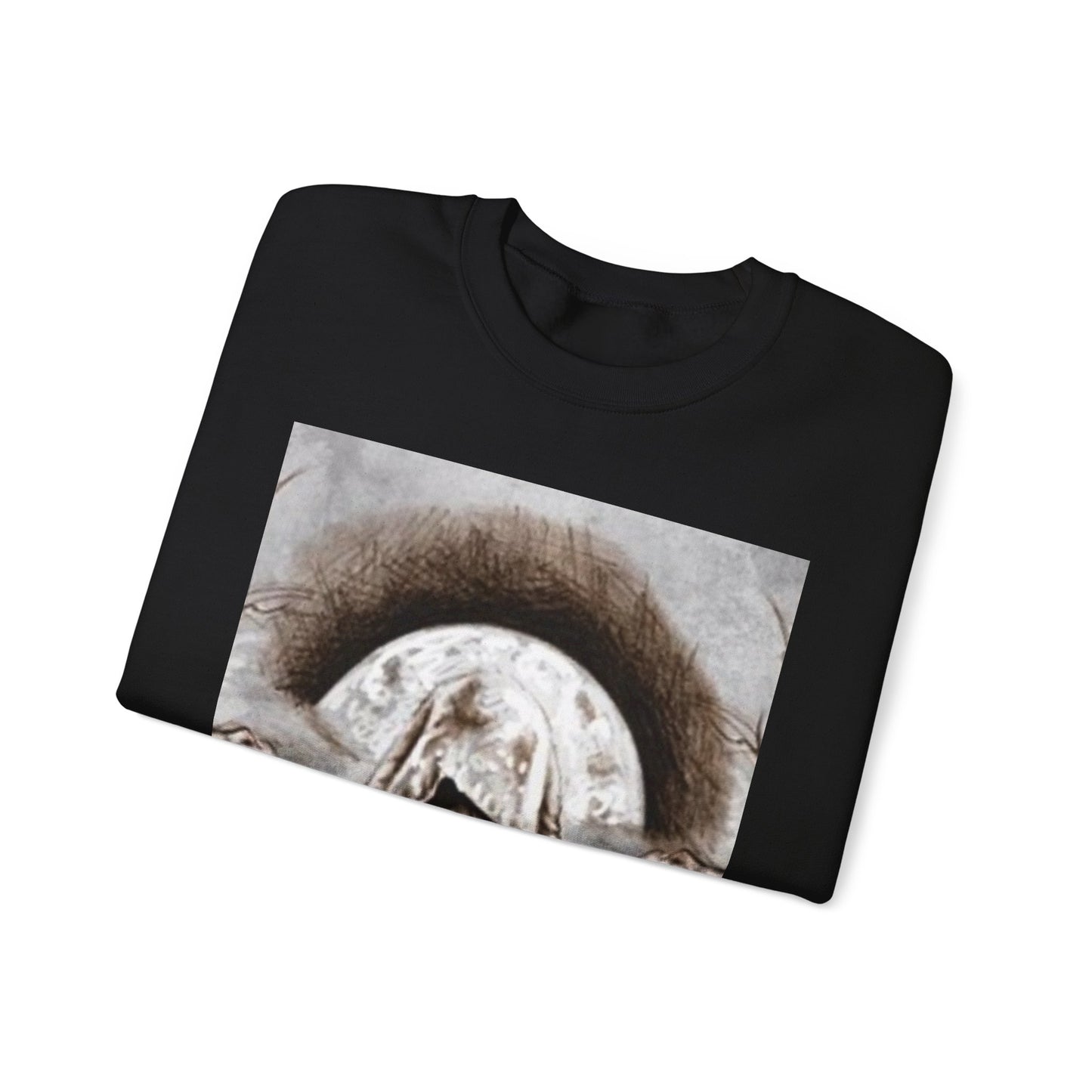 Mystical Hooded Figure Unisex Crewneck Sweatshirt - Fantasy Apparel for Dreamers