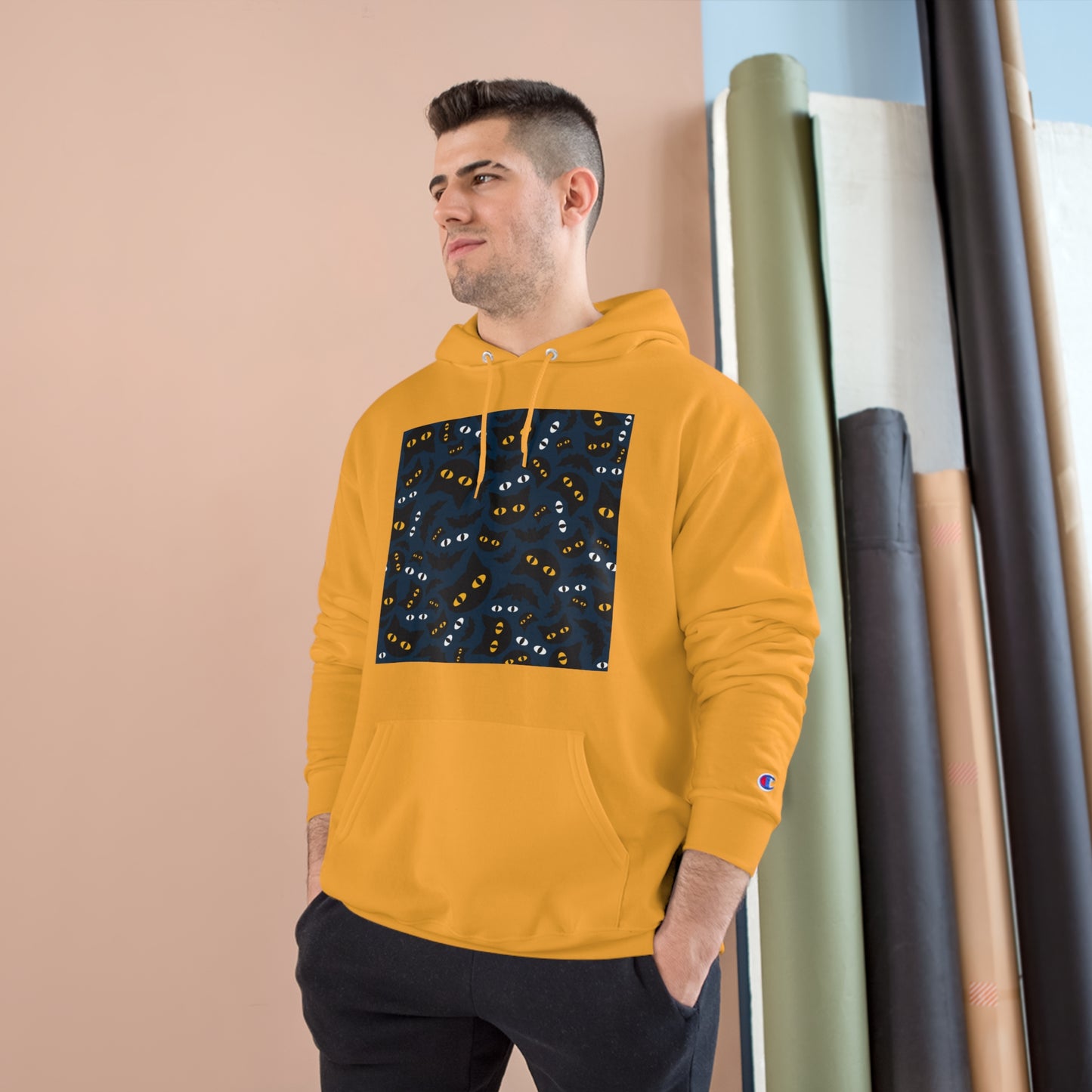 Cozy Cat-Themed Champion Hoodie for Cat Lovers