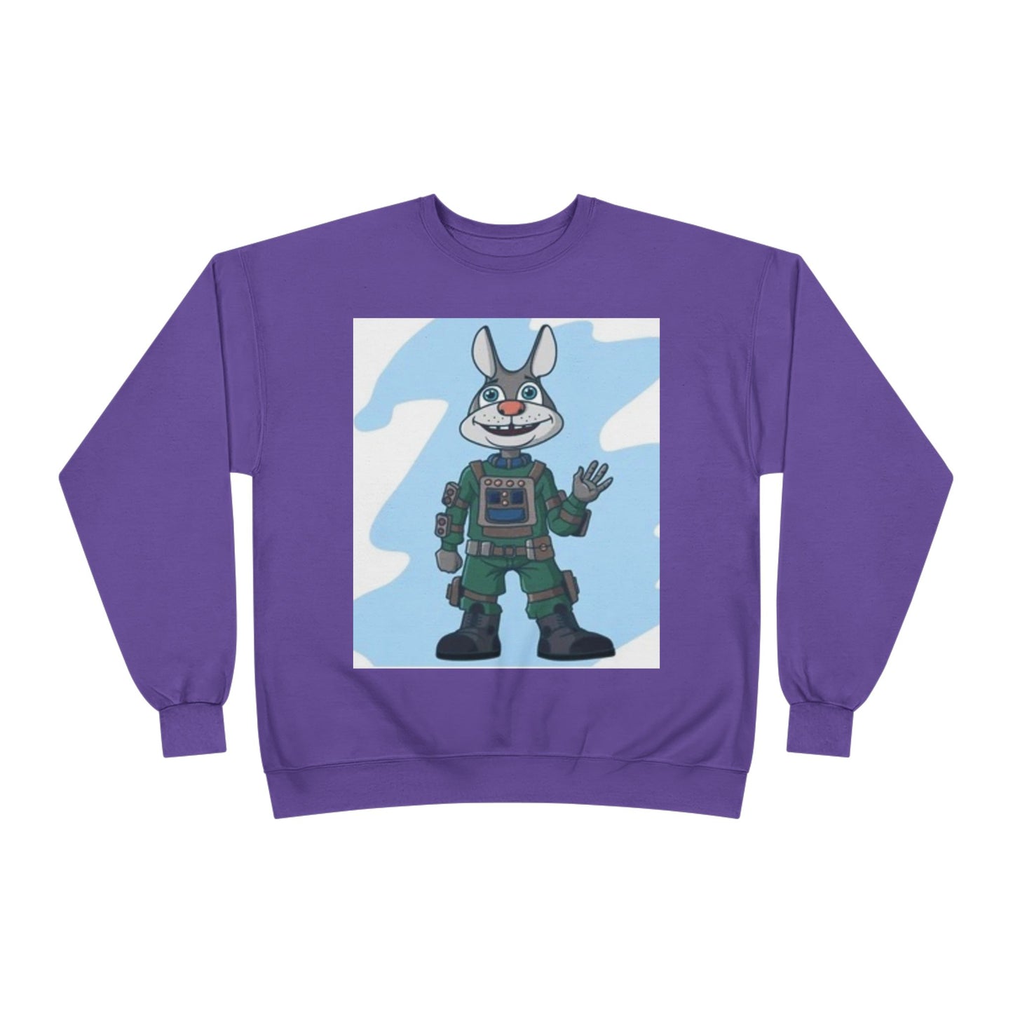 Unisex EcoSmart® Crewneck Sweatshirt - Playful Cartoon Character Design