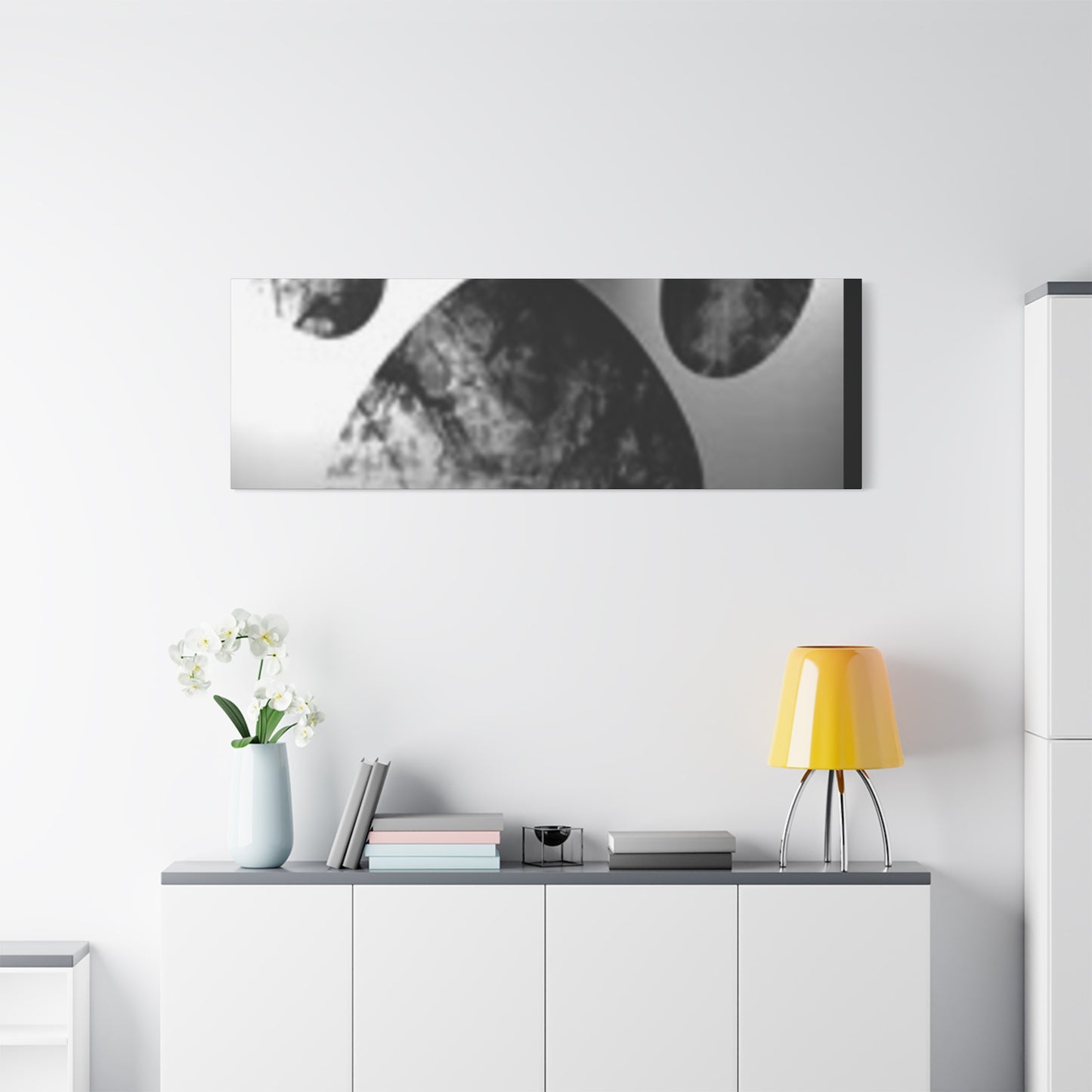 Black Paw Print Canvas Art - Modern Animal Decor for Pet Lovers