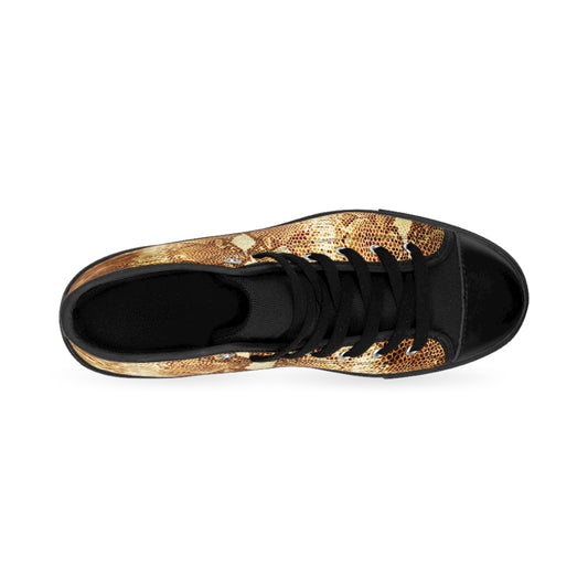 Stylish Snake Skin Men’s Classic Sneakers - Trendy Footwear for Bold Fashion