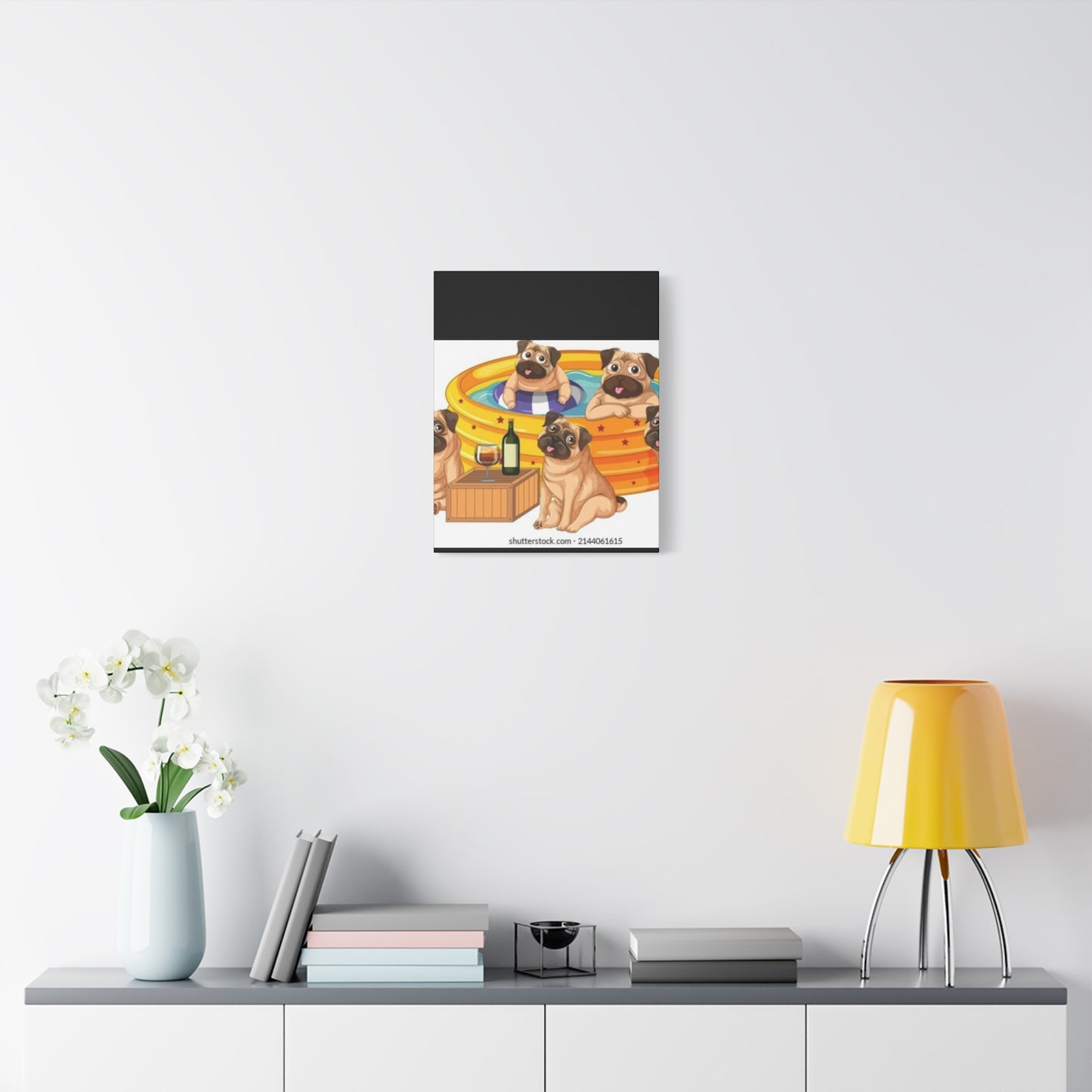 Pug Pool Party Canvas Art - Fun Pet Decor