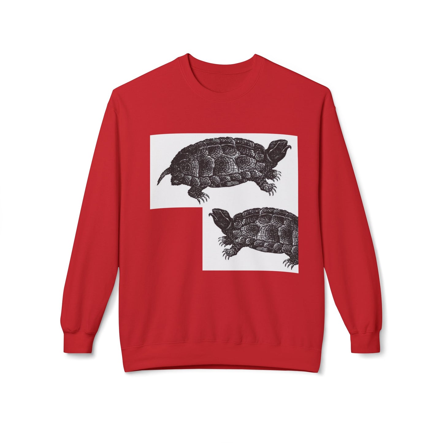 Vintage Turtle Graphic Fleece Crewneck Sweatshirt