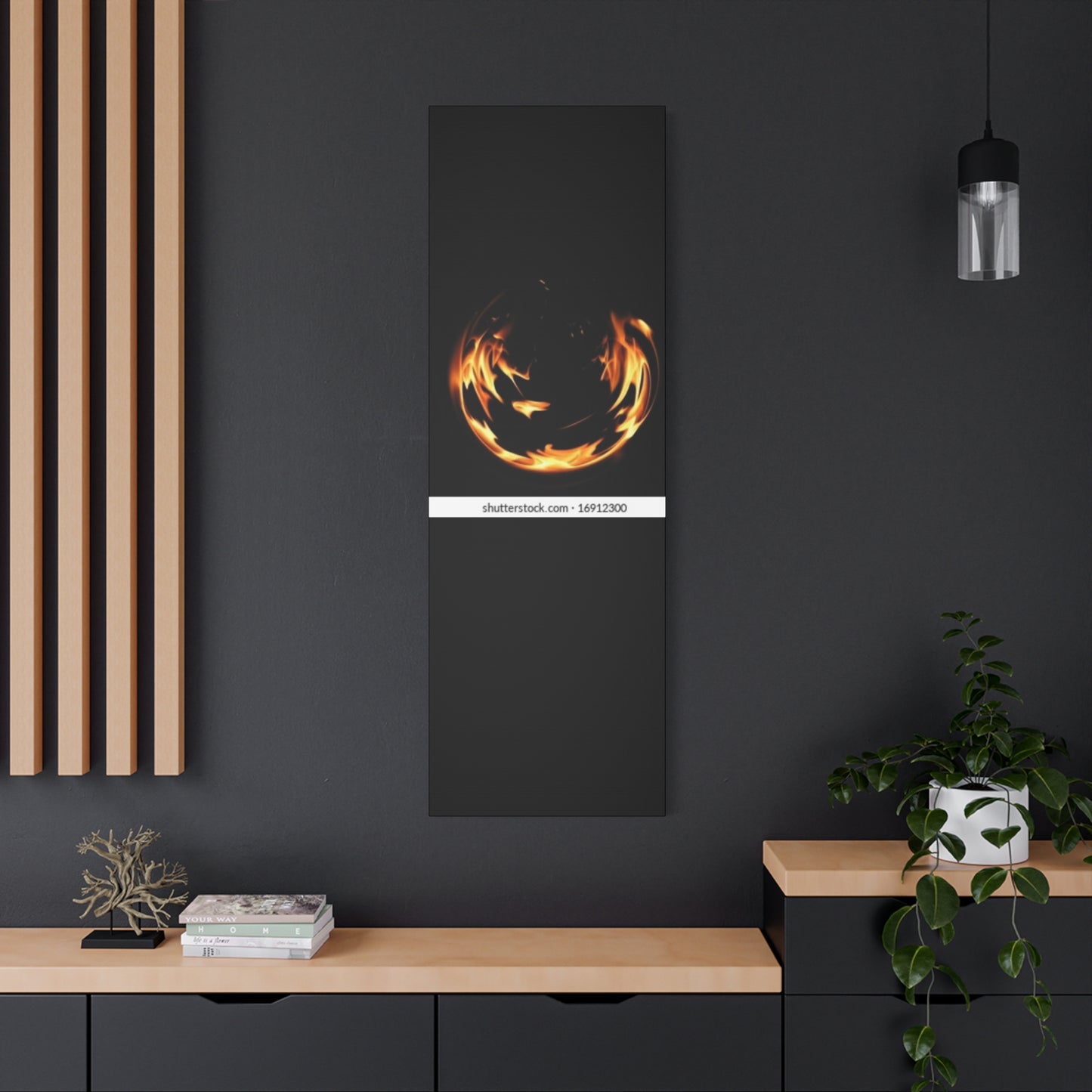 Fire Swirl Matte Canvas Art - Stretched 1.25" Gallery Wrap