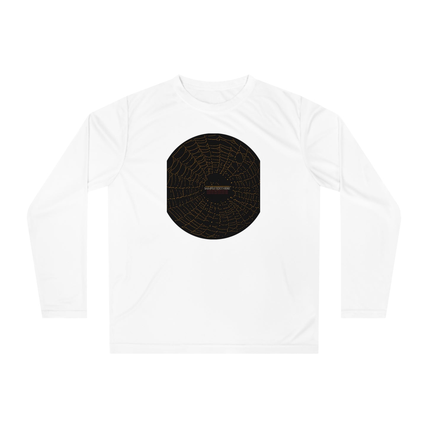 Unisex Performance Long Sleeve Shirt - Spider Web Design for Active Lifestyle