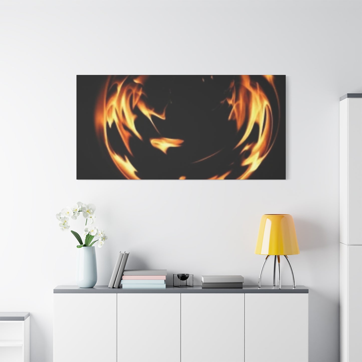 Fire Swirl Matte Canvas Art - Stretched 1.25" Gallery Wrap