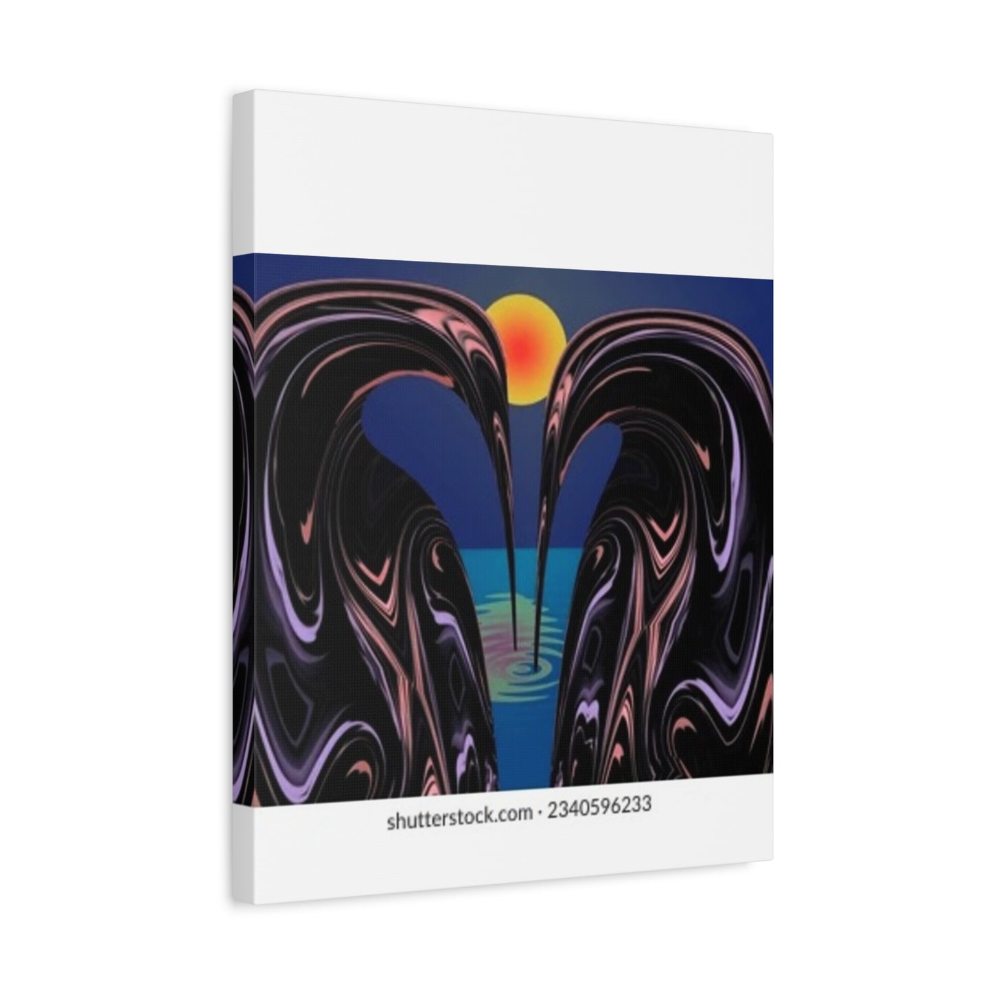 Romantic Abstract Canvas Art - Heart-Shaped Design for Home Decor