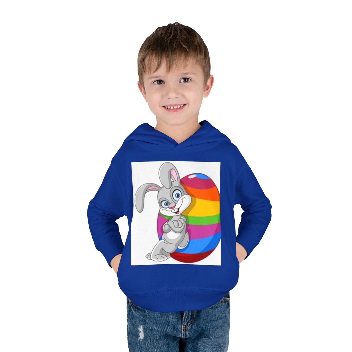 Colorful Easter Bunny Toddler Pullover Hoodie
