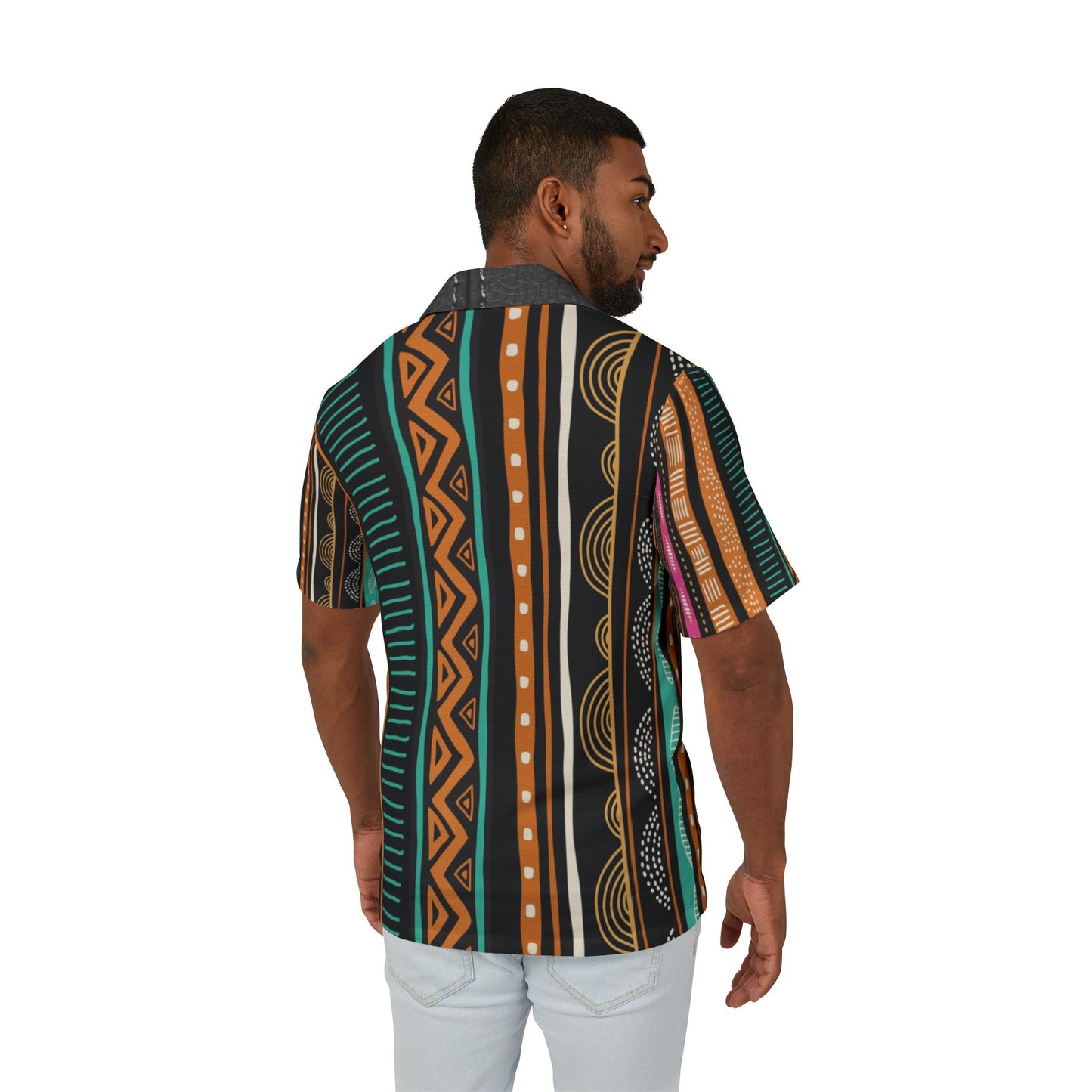 Men's Hawaiian Camp Shirt - Vibrant Tropical Print for Summer Fun