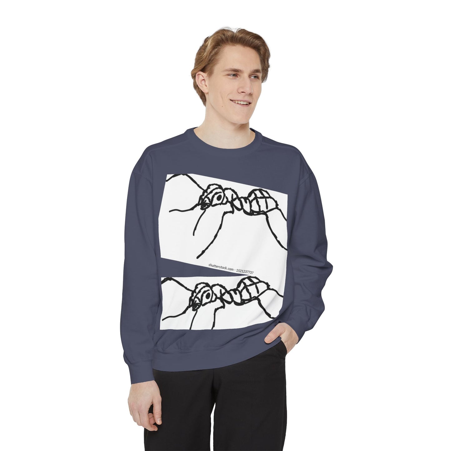 Ant-Inspired Unisex Garment-Dyed Sweatshirt - Unique Nature Lover Gift