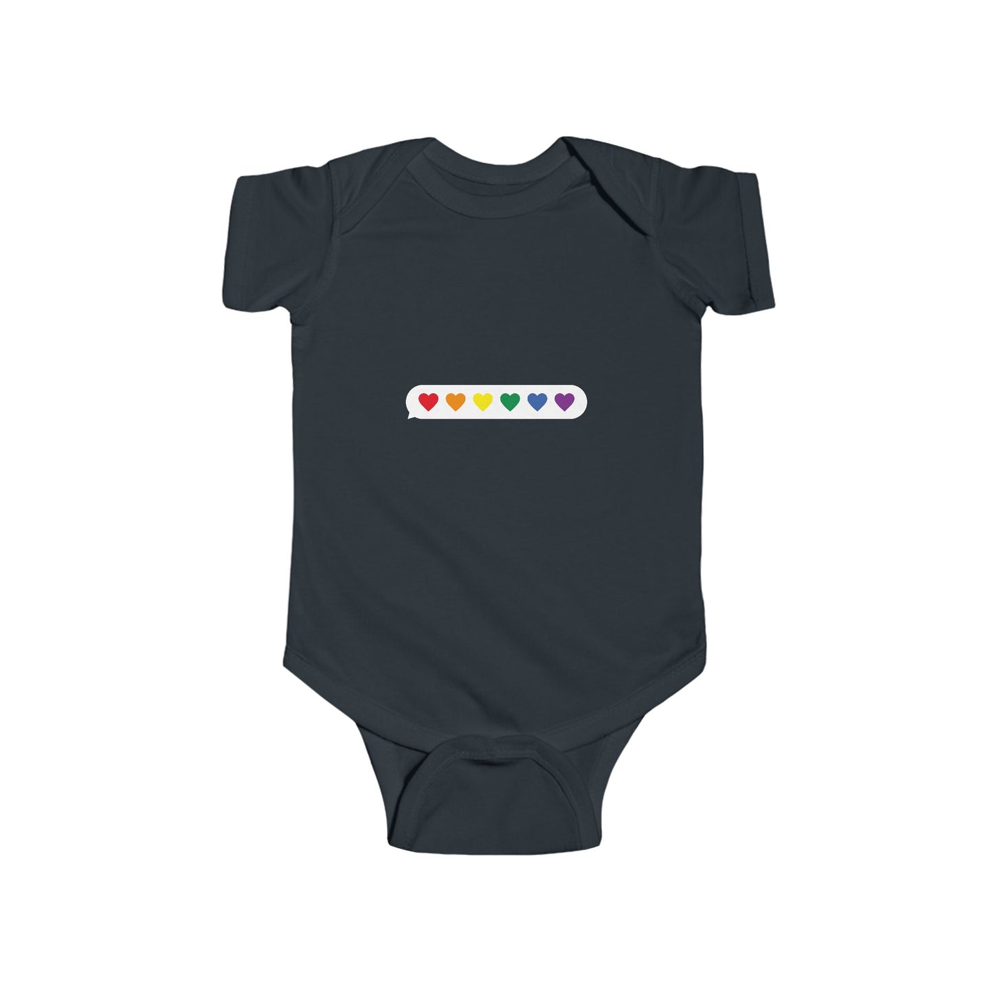 Rainbow Hearts Infant Bodysuit - Cute Baby Clothing for Love and Joy