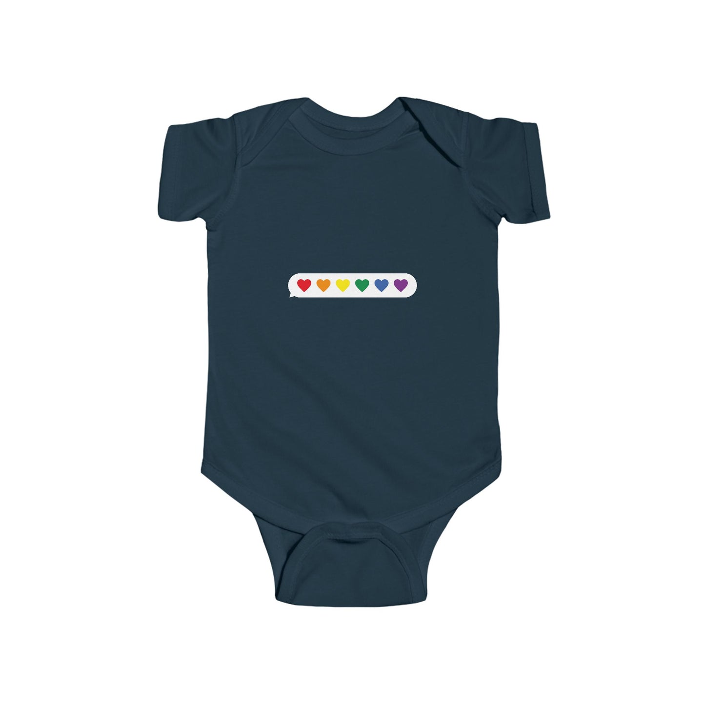 Rainbow Hearts Infant Bodysuit - Cute Baby Clothing for Love and Joy
