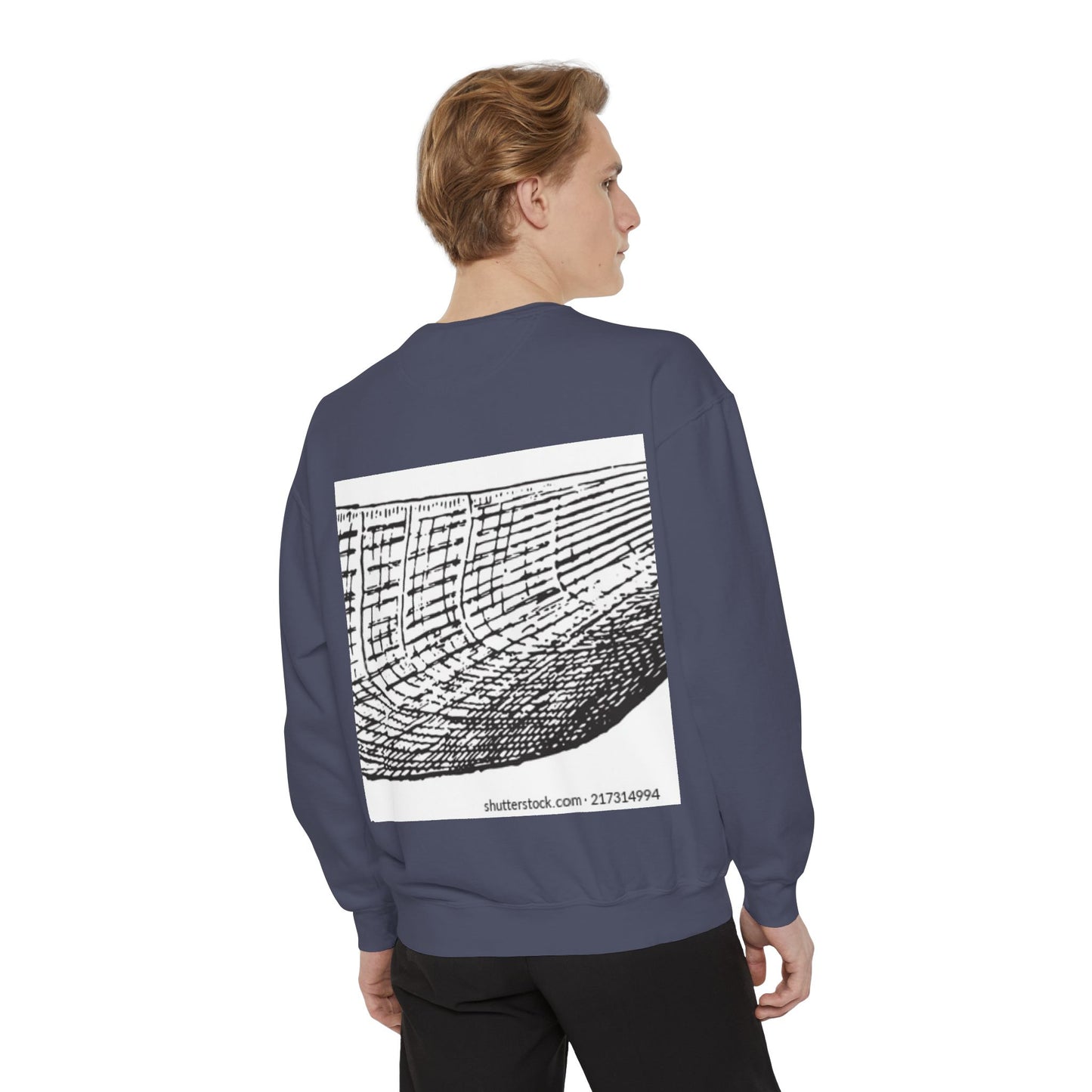 Graphic Unisex Garment-Dyed Sweatshirt | Nautical Design for Ocean Lovers