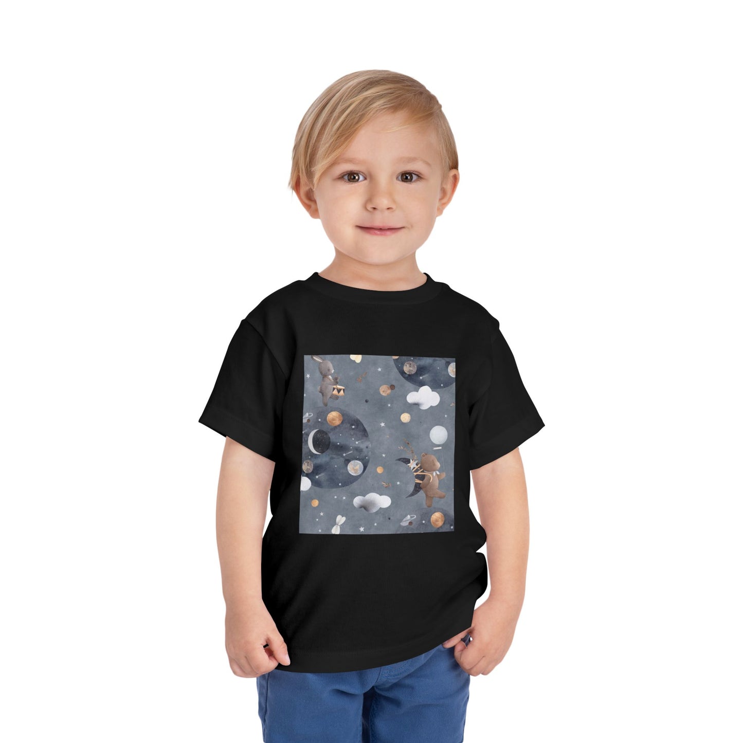 Cosmic Adventure Toddler Tee - Fun Space-Themed Short Sleeve Shirt for Kids