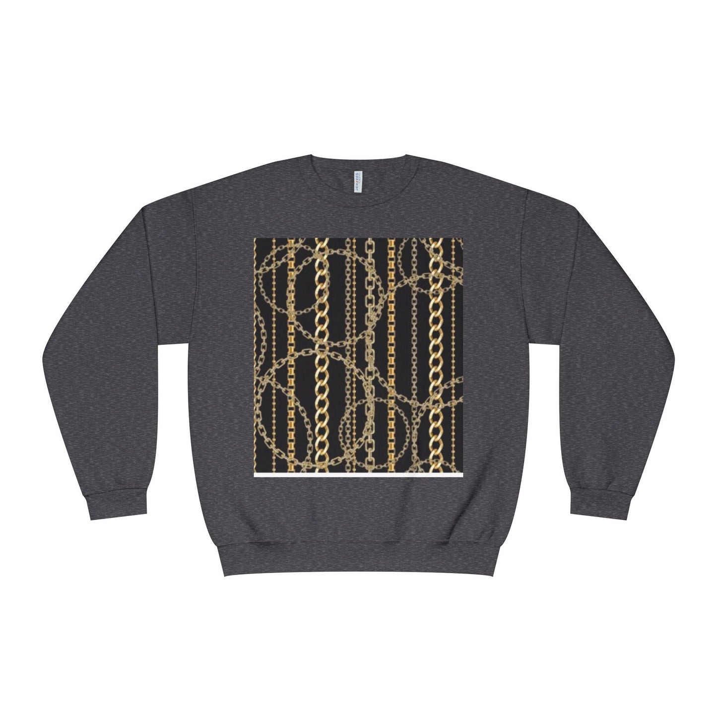 Chic Chain Pattern Unisex Crewneck Sweatshirt - Fashionable & Comfortable