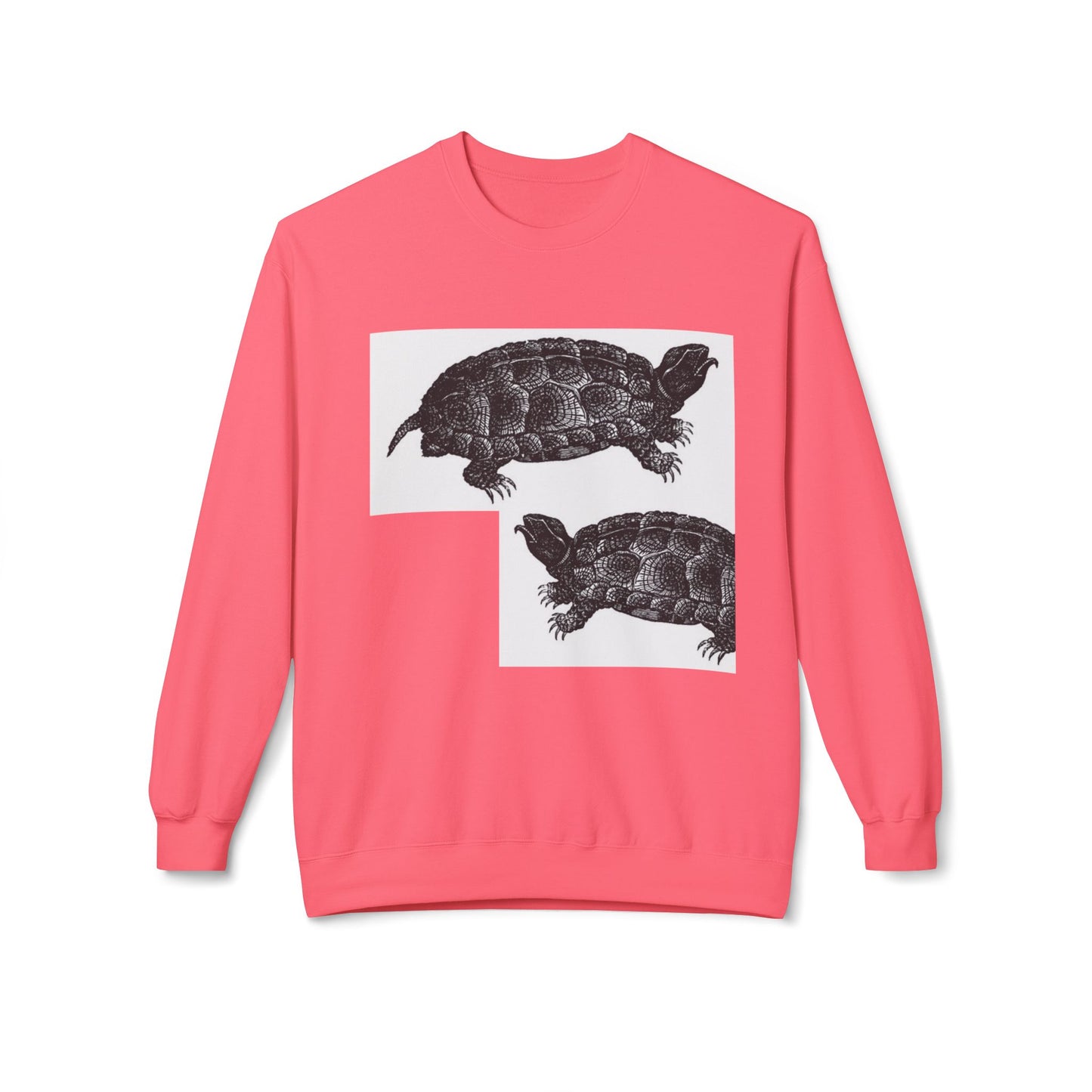 Vintage Turtle Graphic Fleece Crewneck Sweatshirt