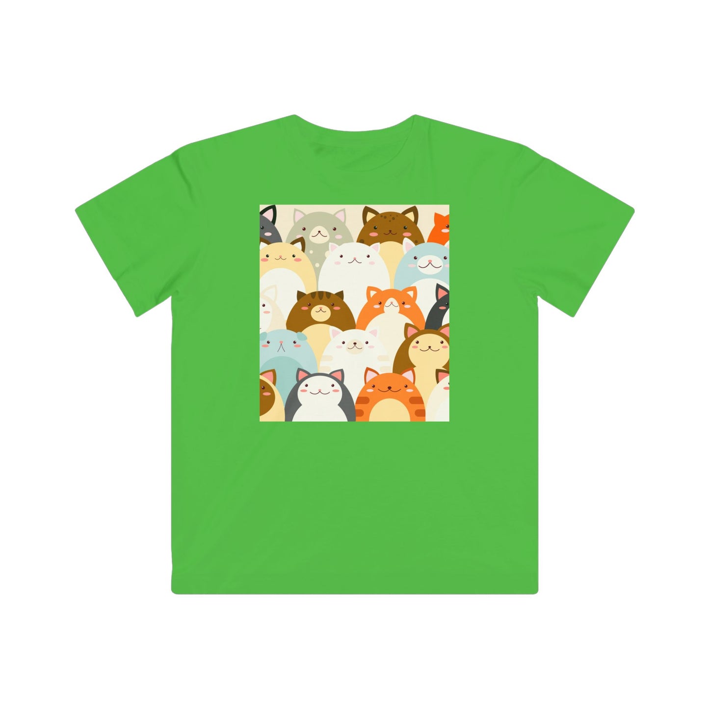 Cute Animal Faces Kids Fine Jersey Tee - Fun & Playful Design for Kids