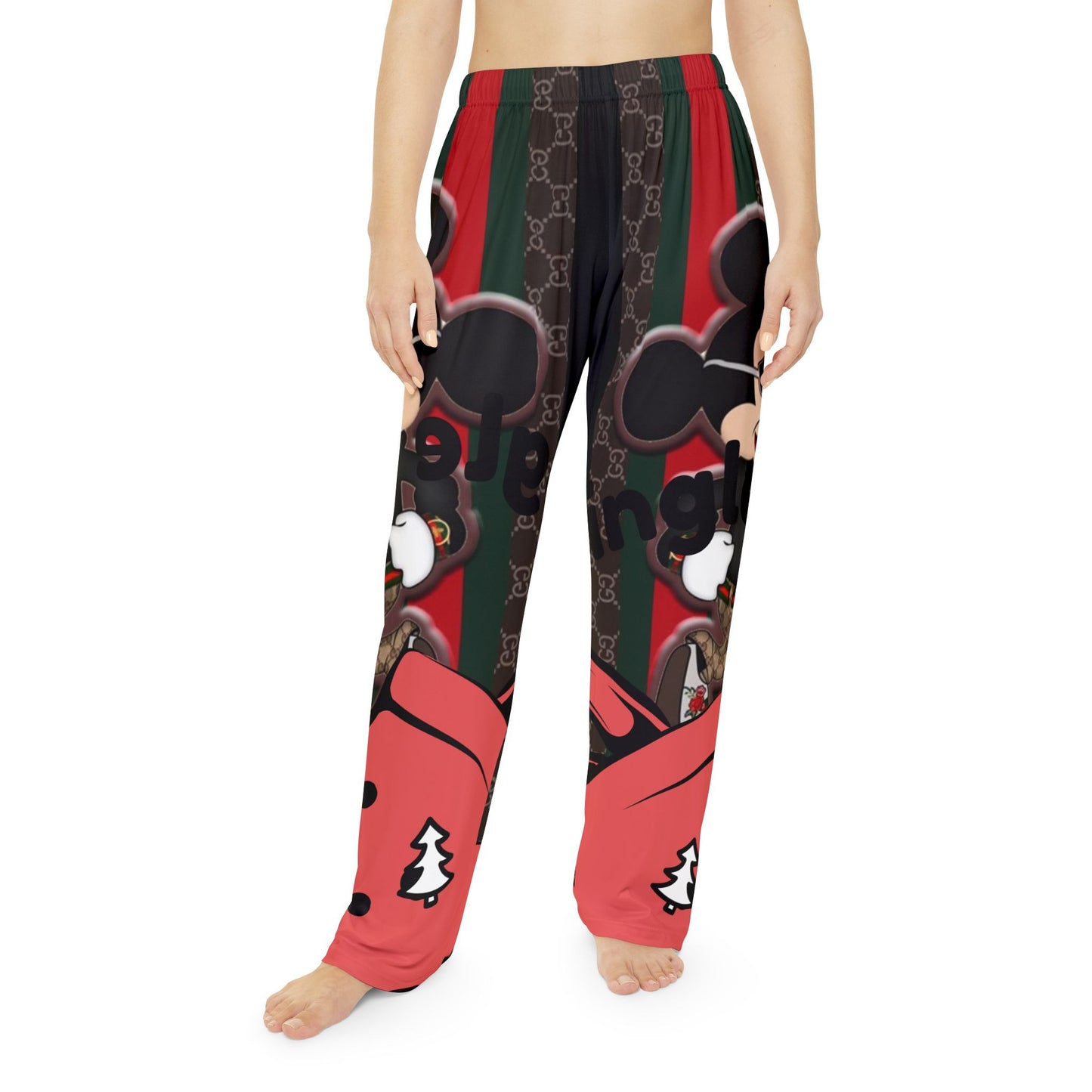 Trendy Women's Pajama Pants with Mickey Mouse Design - Cozy & Stylish loungewear