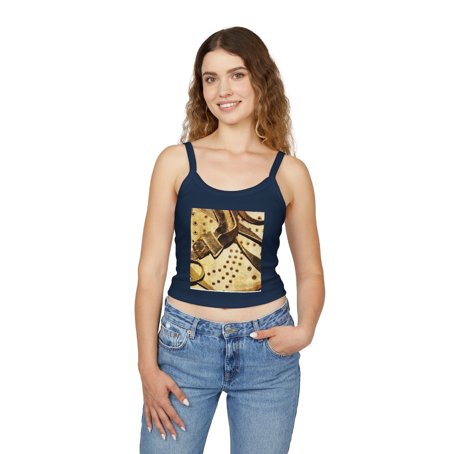 Artistic Women's Spaghetti Strap Tank Top - Stylish Summer Wear