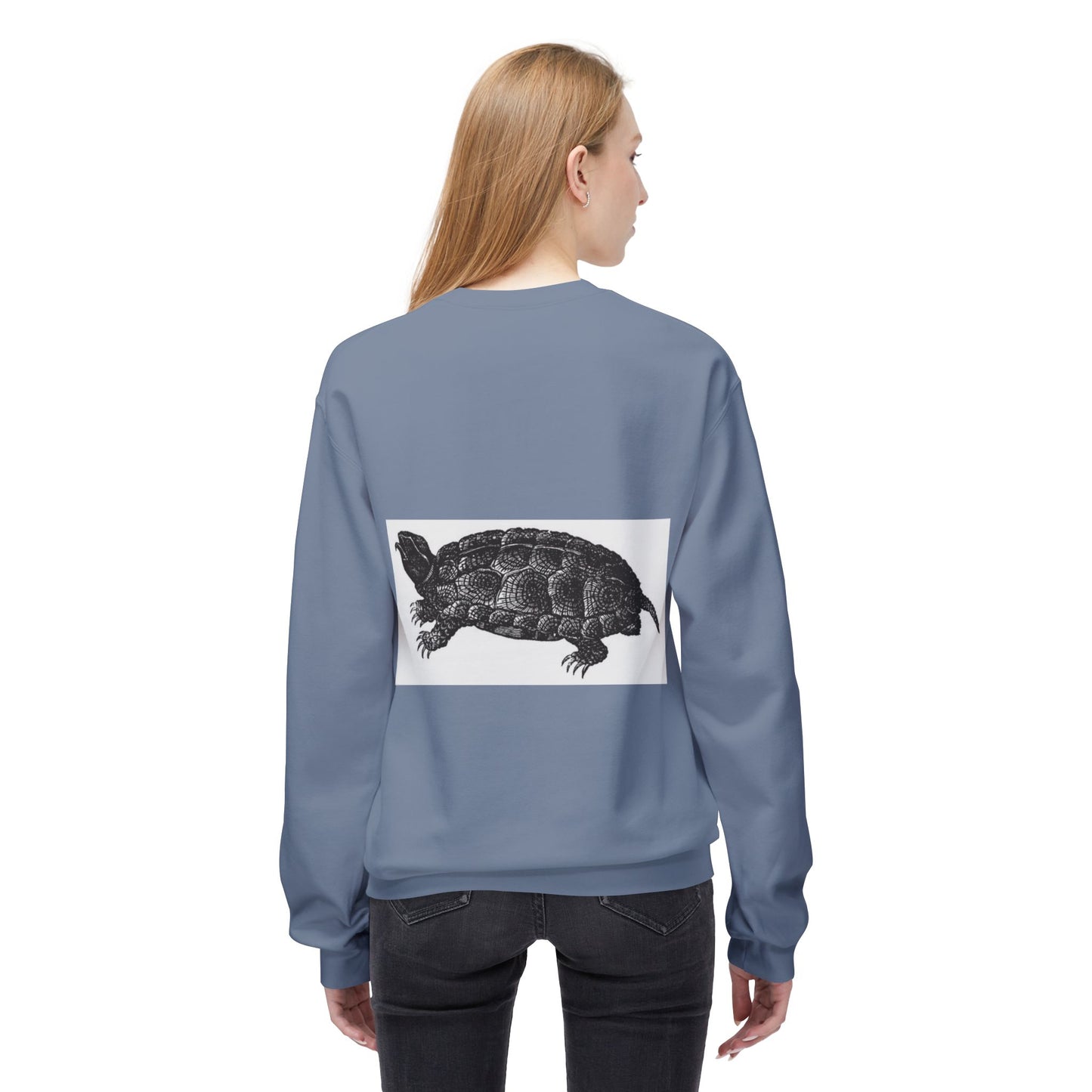 Turtle Design Unisex Fleece Crewneck Sweatshirt - Chill Vibes, Perfect Gift for Nature Lovers
