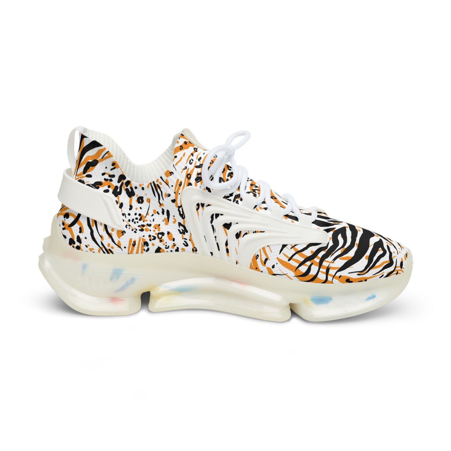 Wild Style Men's Mesh Sneakers - Lightweight and Stylish Jungle Print