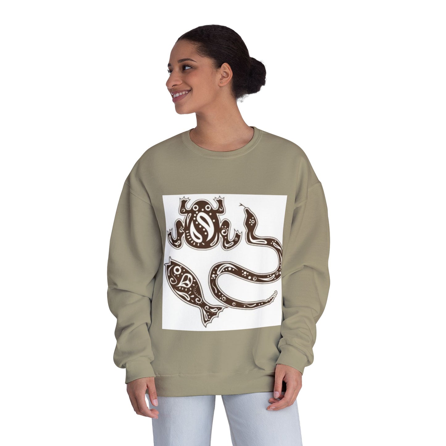 Whimsical Marine Life Unisex Crewneck Sweatshirt - Cozy Ocean-Inspired Apparel