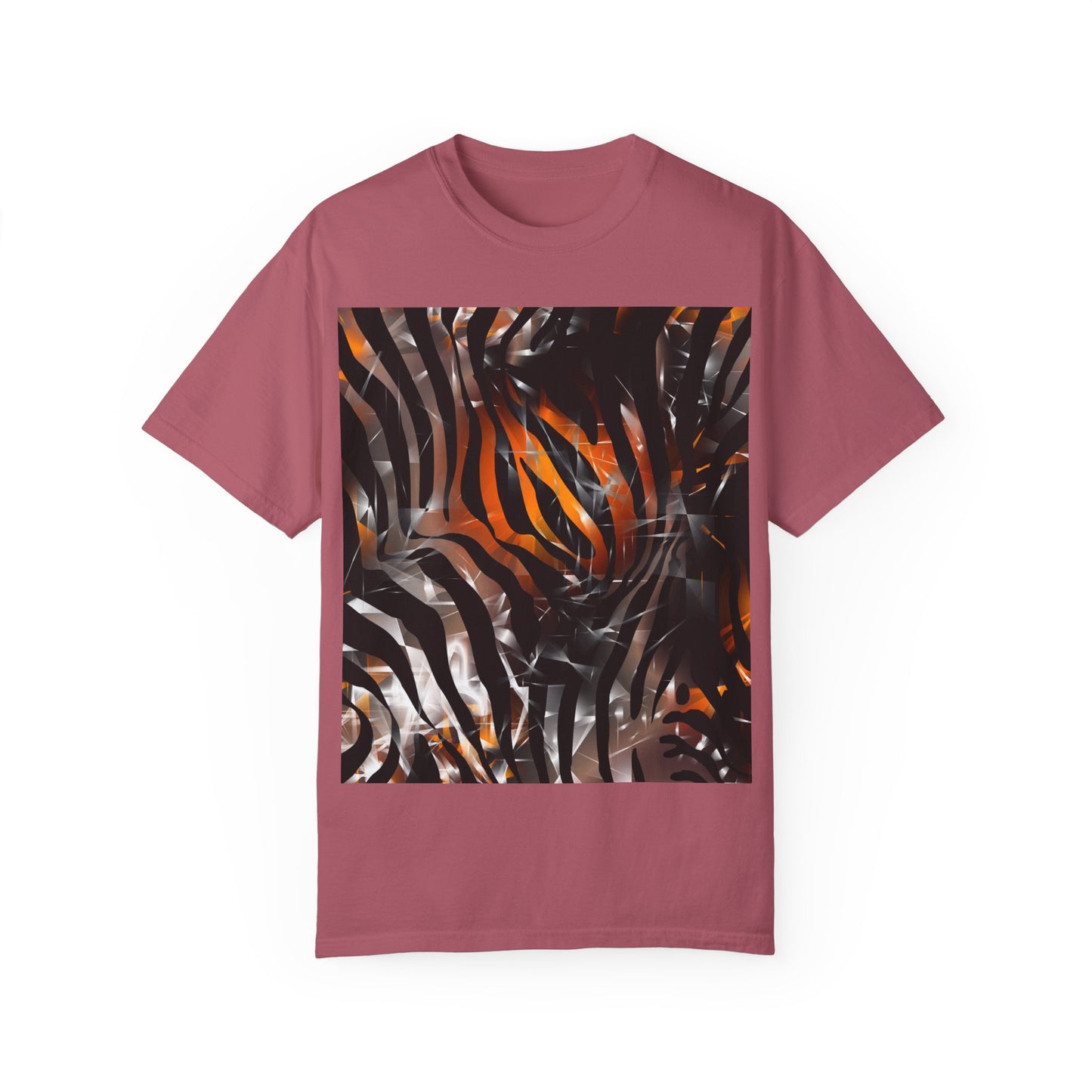 Vibrant Jungle Print Unisex Garment-Dyed T-Shirt