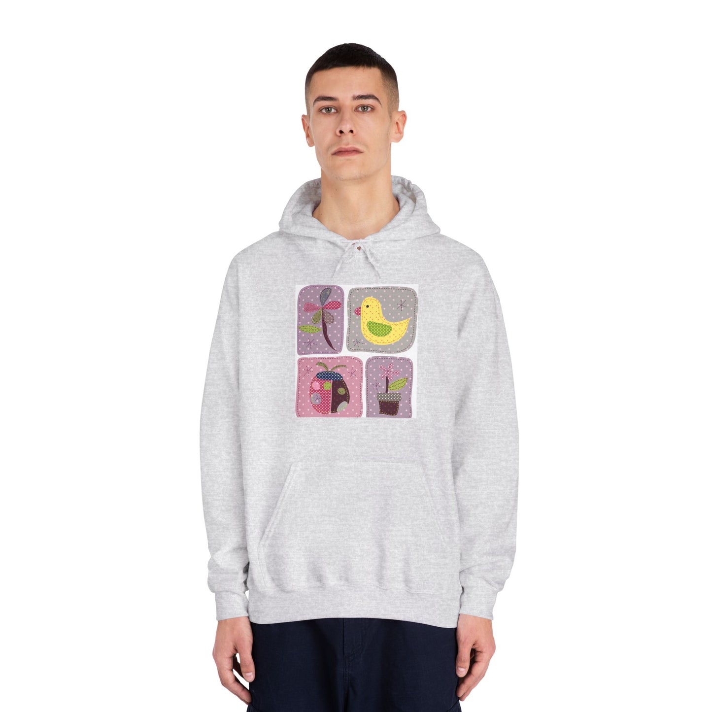 Cozy Unisex Hooded Sweatshirt with Floral Design - Perfect for Spring Celebrations