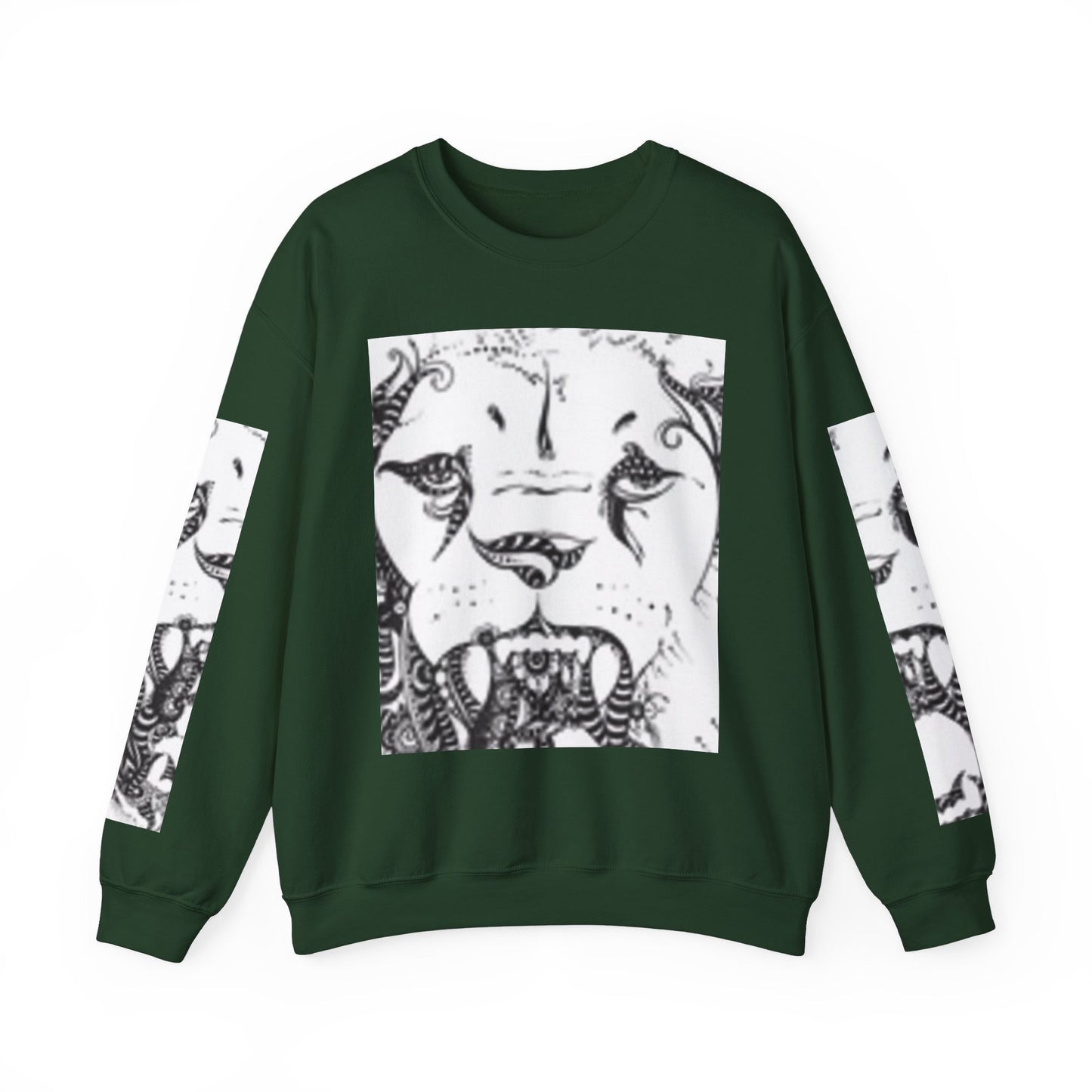 Wild Spirit Lion Graphic Crewneck Sweatshirt | Unisex Heavy Blend